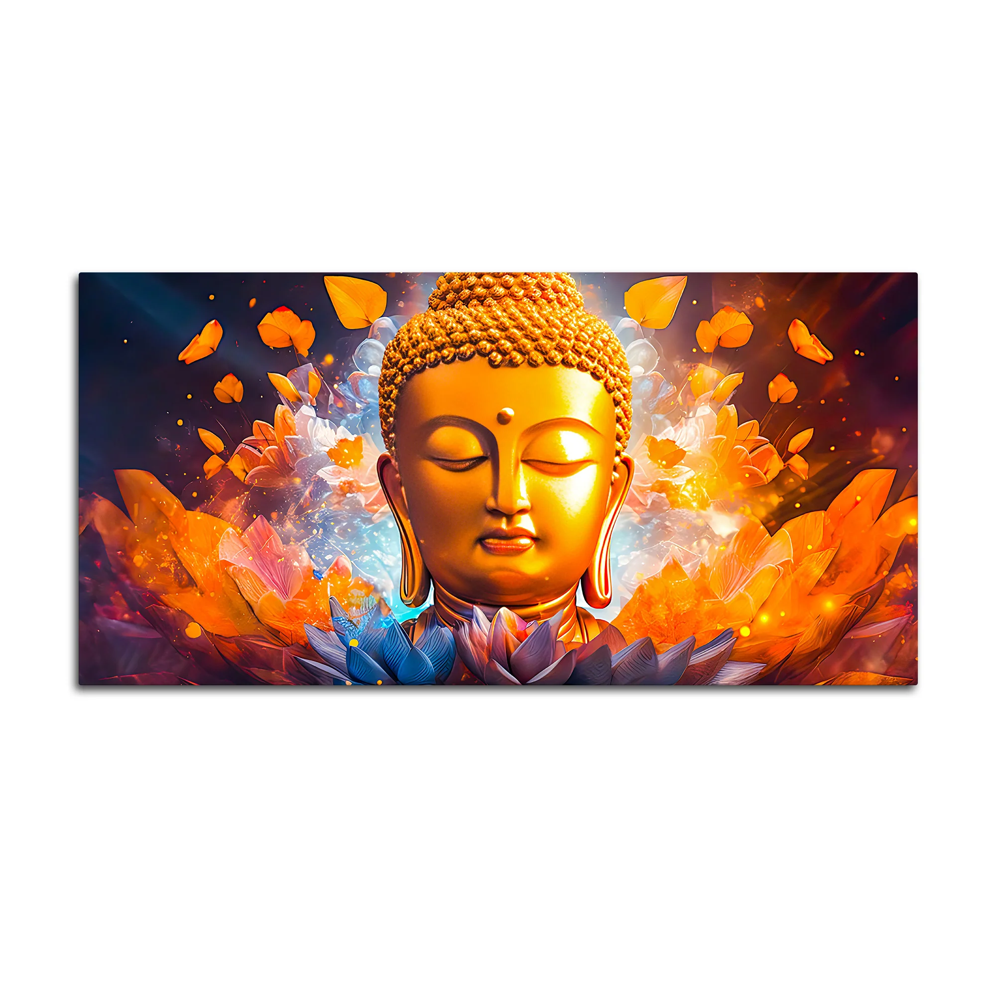 Peaceful Buddha Face Canvas Wall Painting for Decoration - Image 4