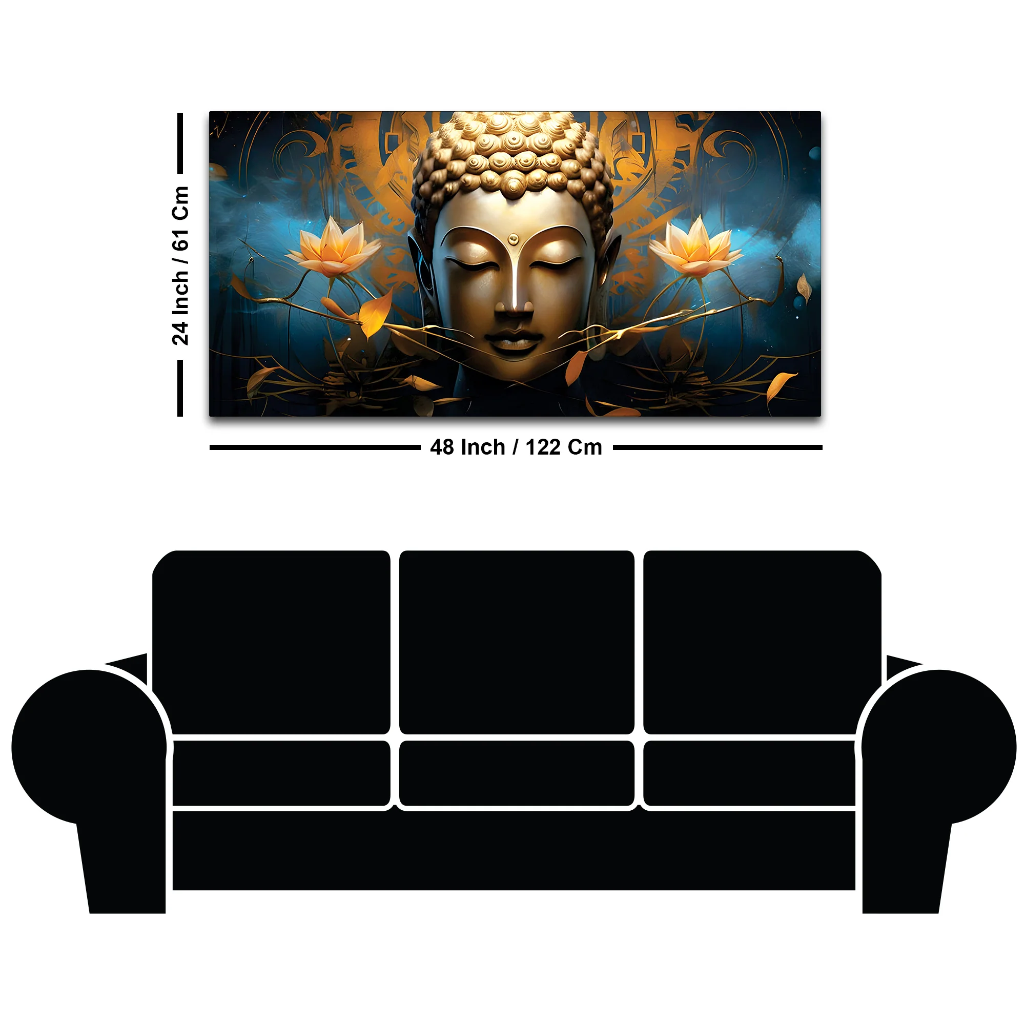 Peaceful Buddha Painting for Wall Decoration Ideas - Image 8