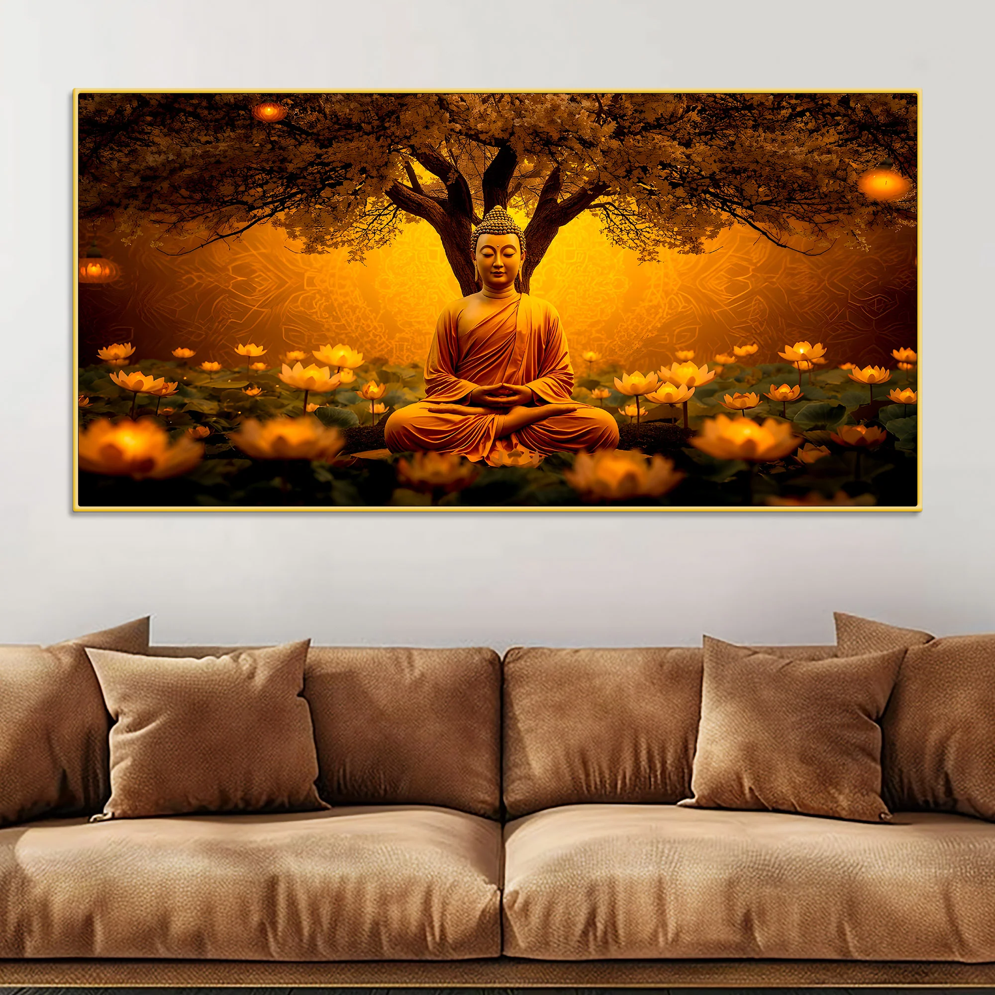 Peaceful Buddha Wall Art Canvas Painting