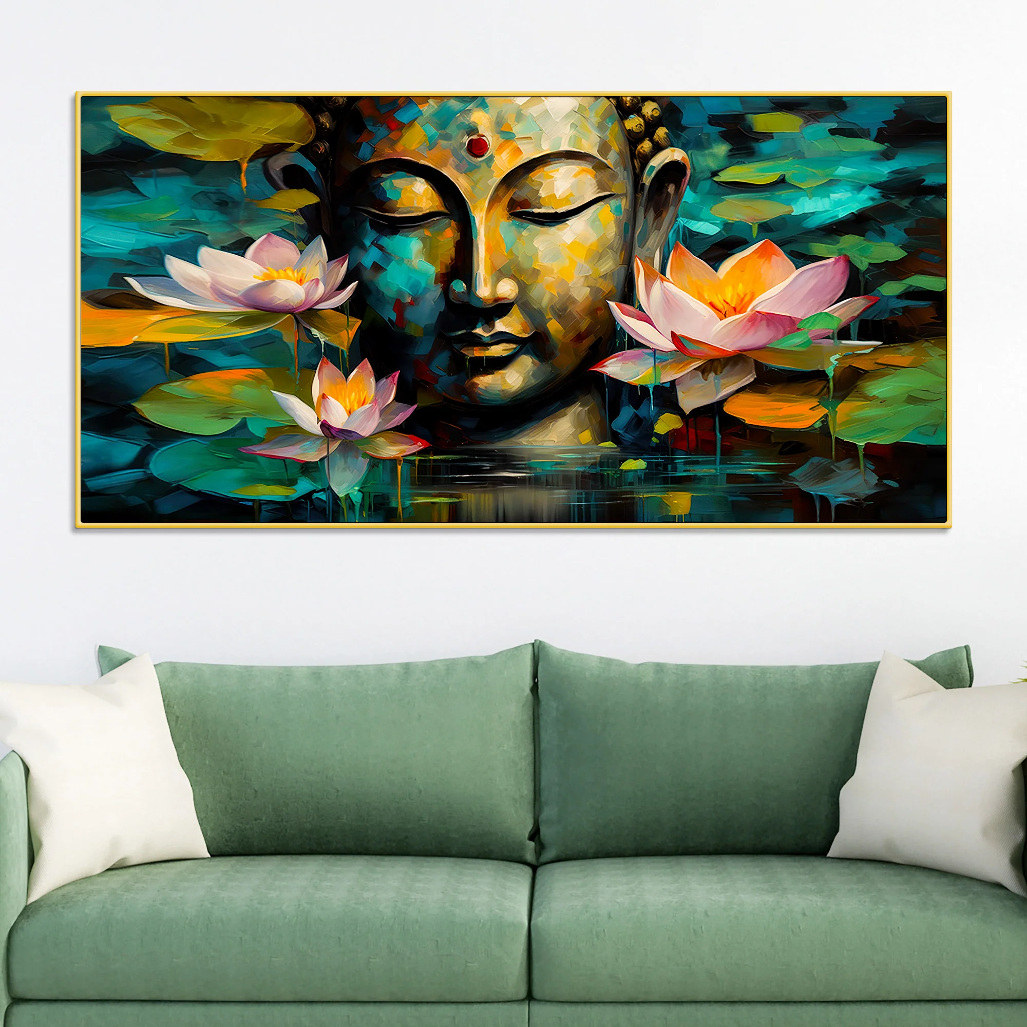 Peaceful Buddha Wall Canvas Painting for Spiritual Home Décor - Image 2