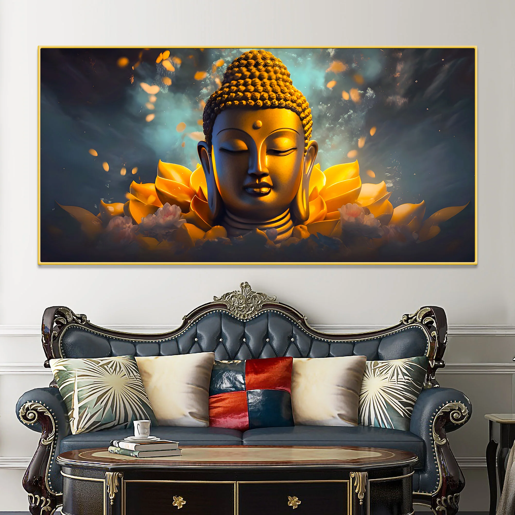 Peaceful Buddha Wall Painting for Modern Interiors