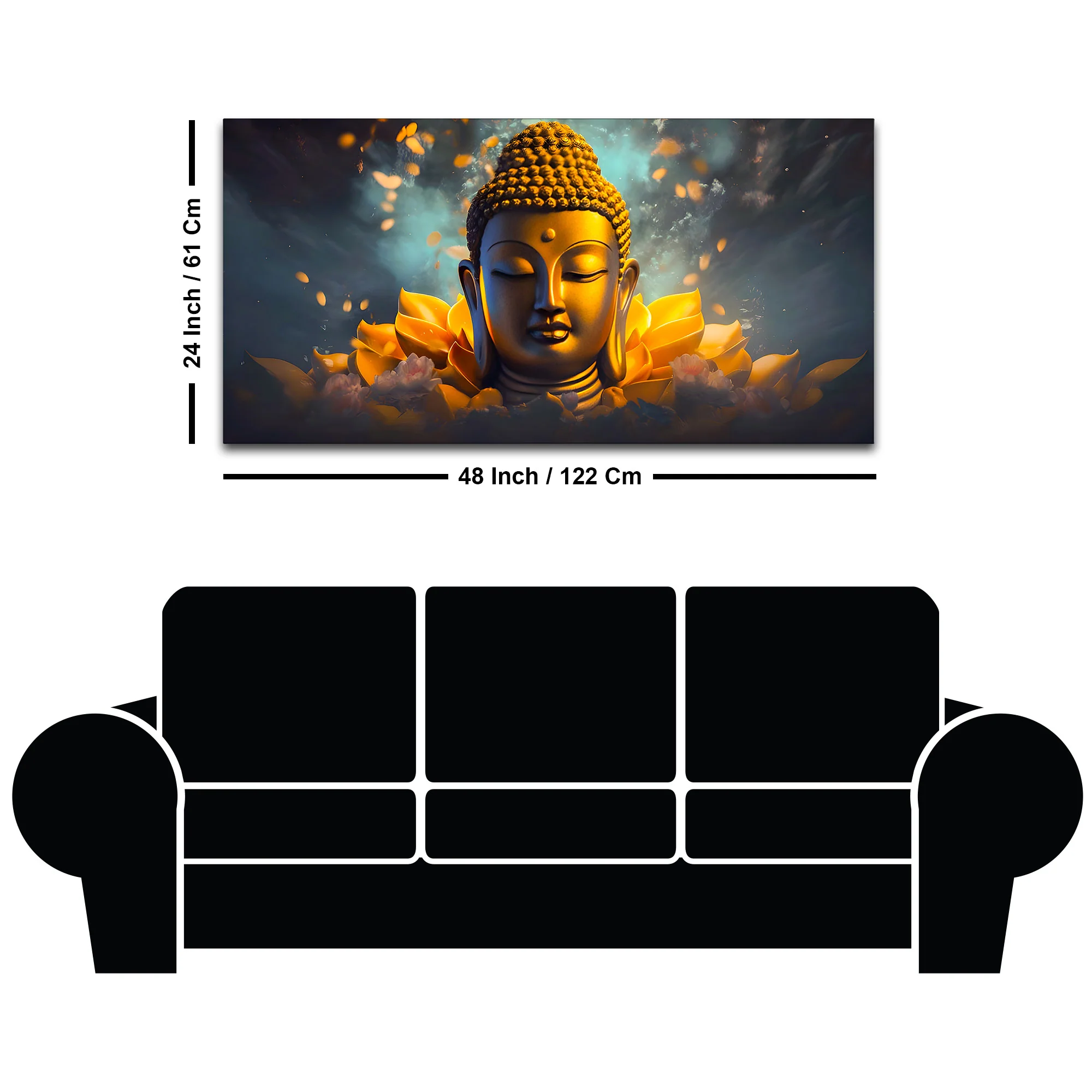 Peaceful Buddha Wall Painting for Modern Interiors - Image 8