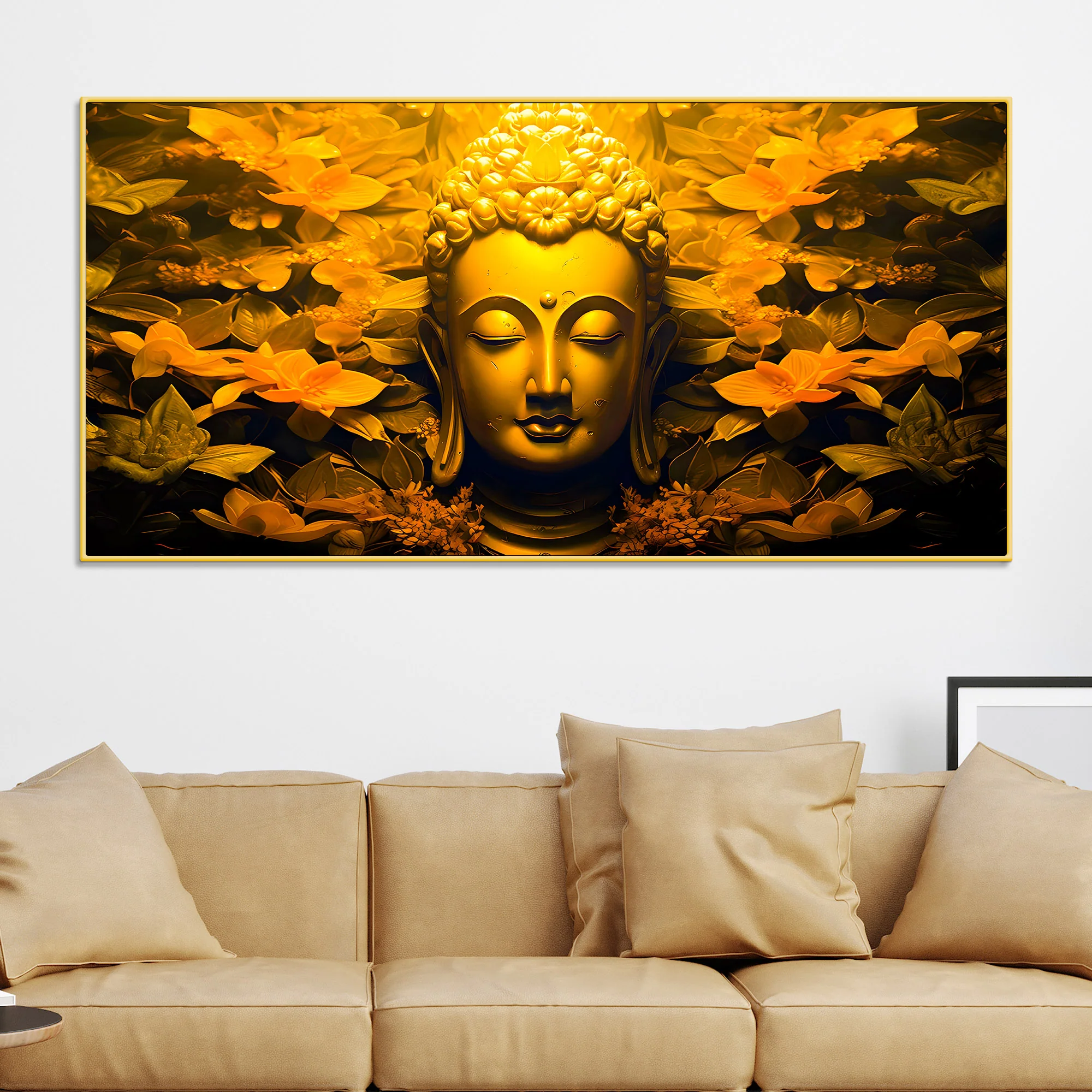 Peaceful Buddha Wall Painting for Room Décor - Image 2