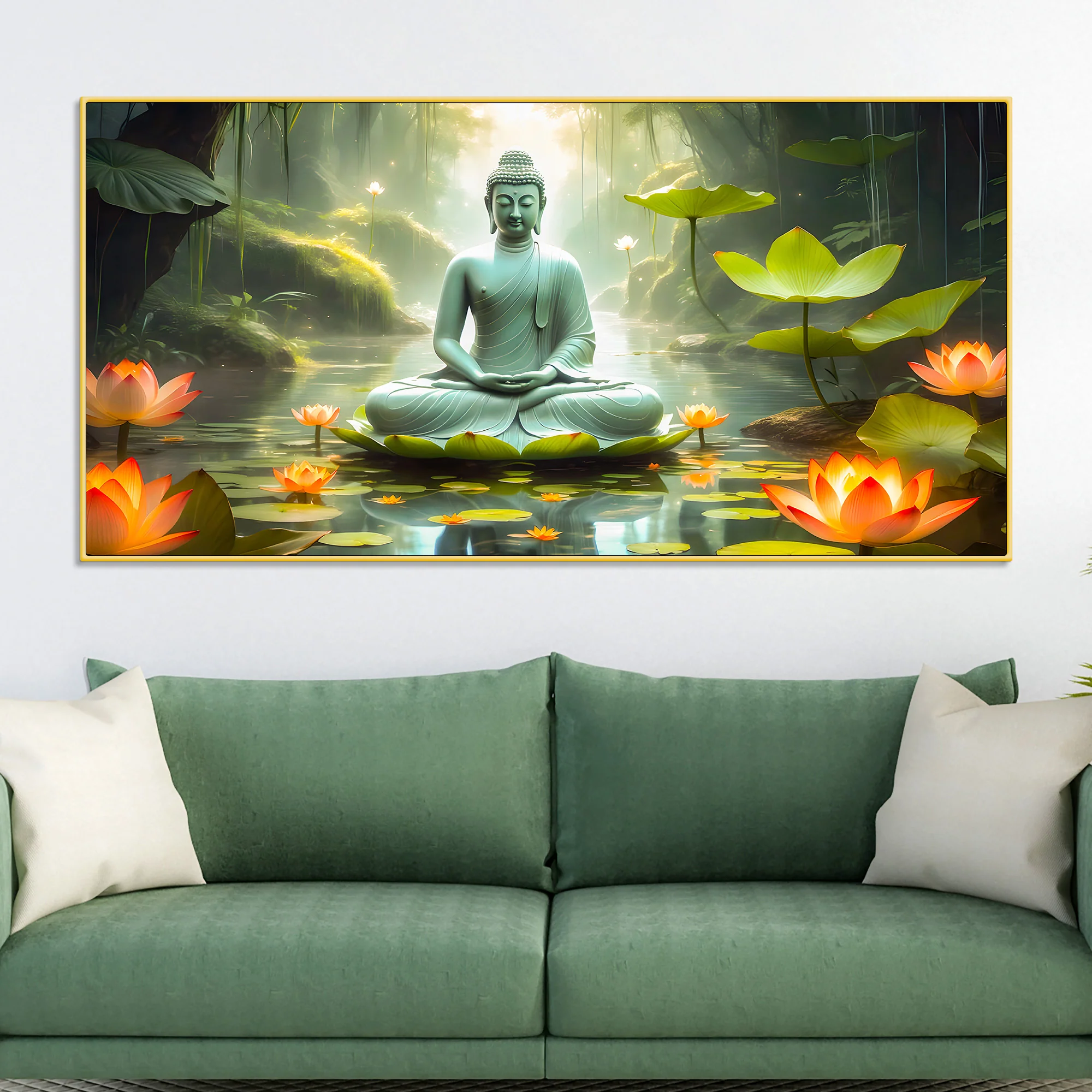 Peaceful Decor Buddha Painting for Home & Office Décor