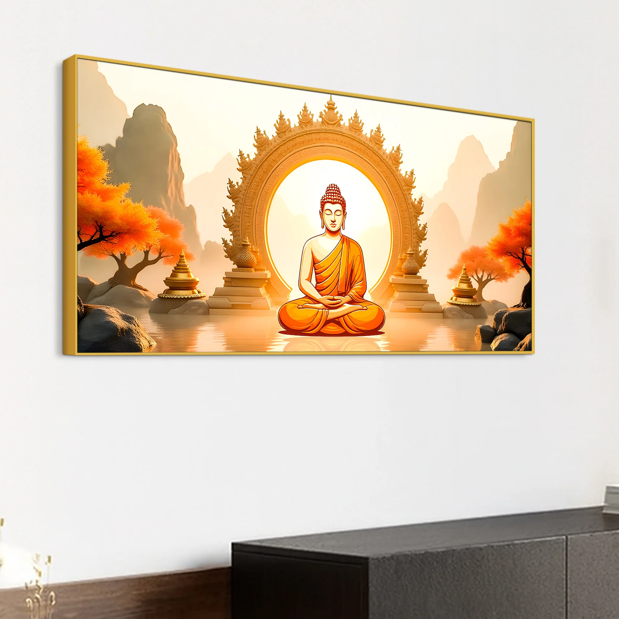 Peaceful Decor Buddha Wall Canvas Painting - Image 5