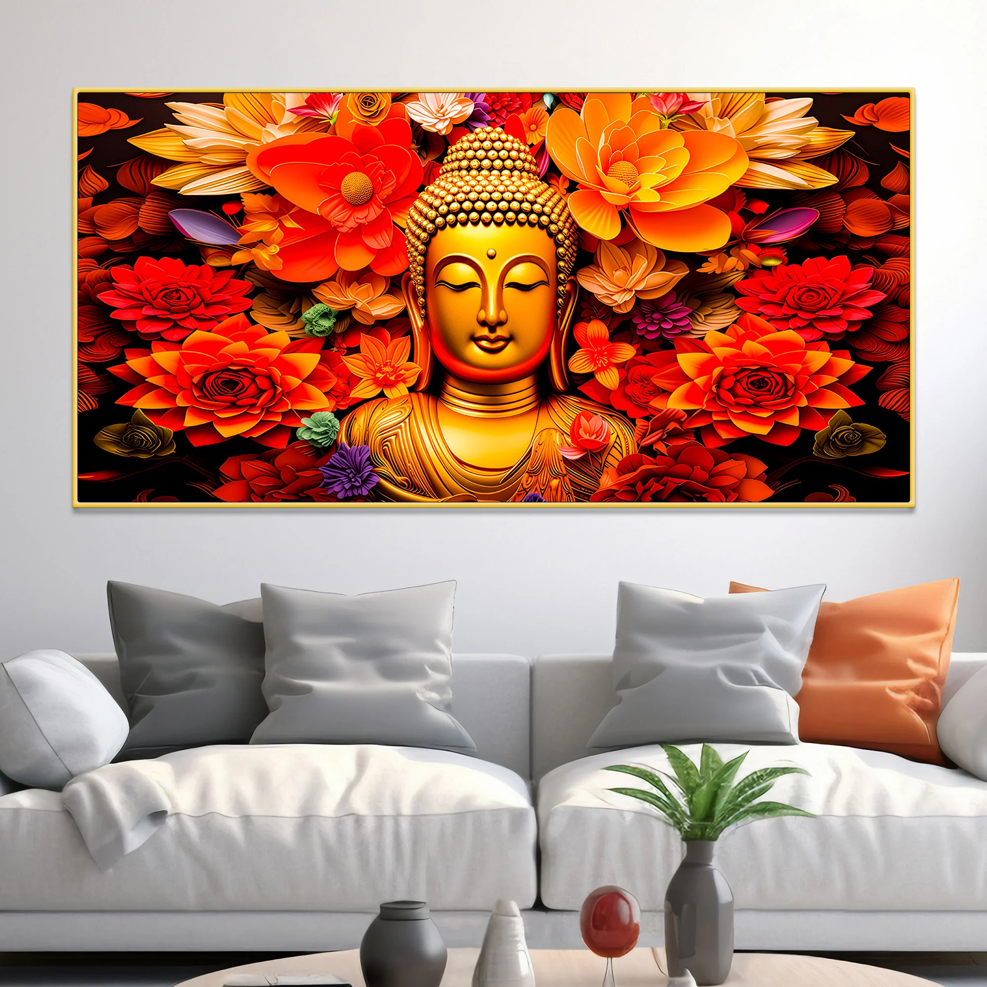 Peaceful Gautam Buddha Painting for Wall Décor