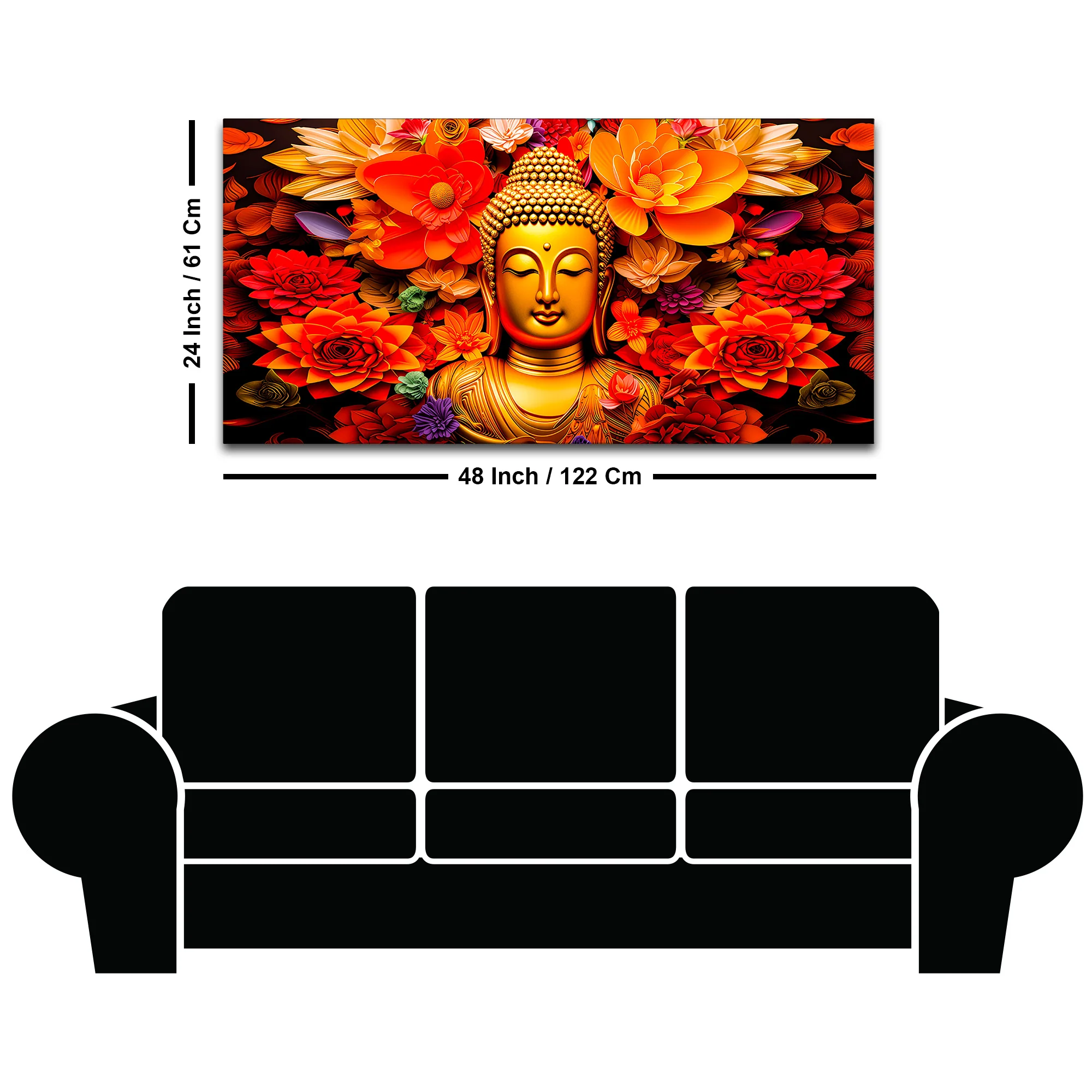 Peaceful Gautam Buddha Painting for Wall Décor - Image 8