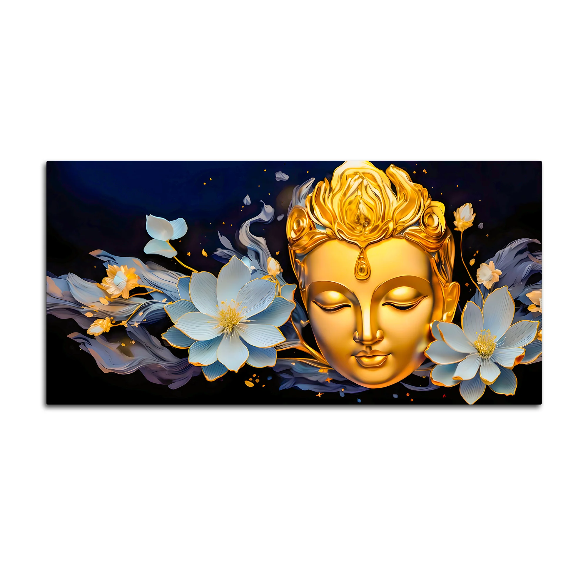 Peaceful Lord Buddha Canvas Painting for Modern Home - Image 4