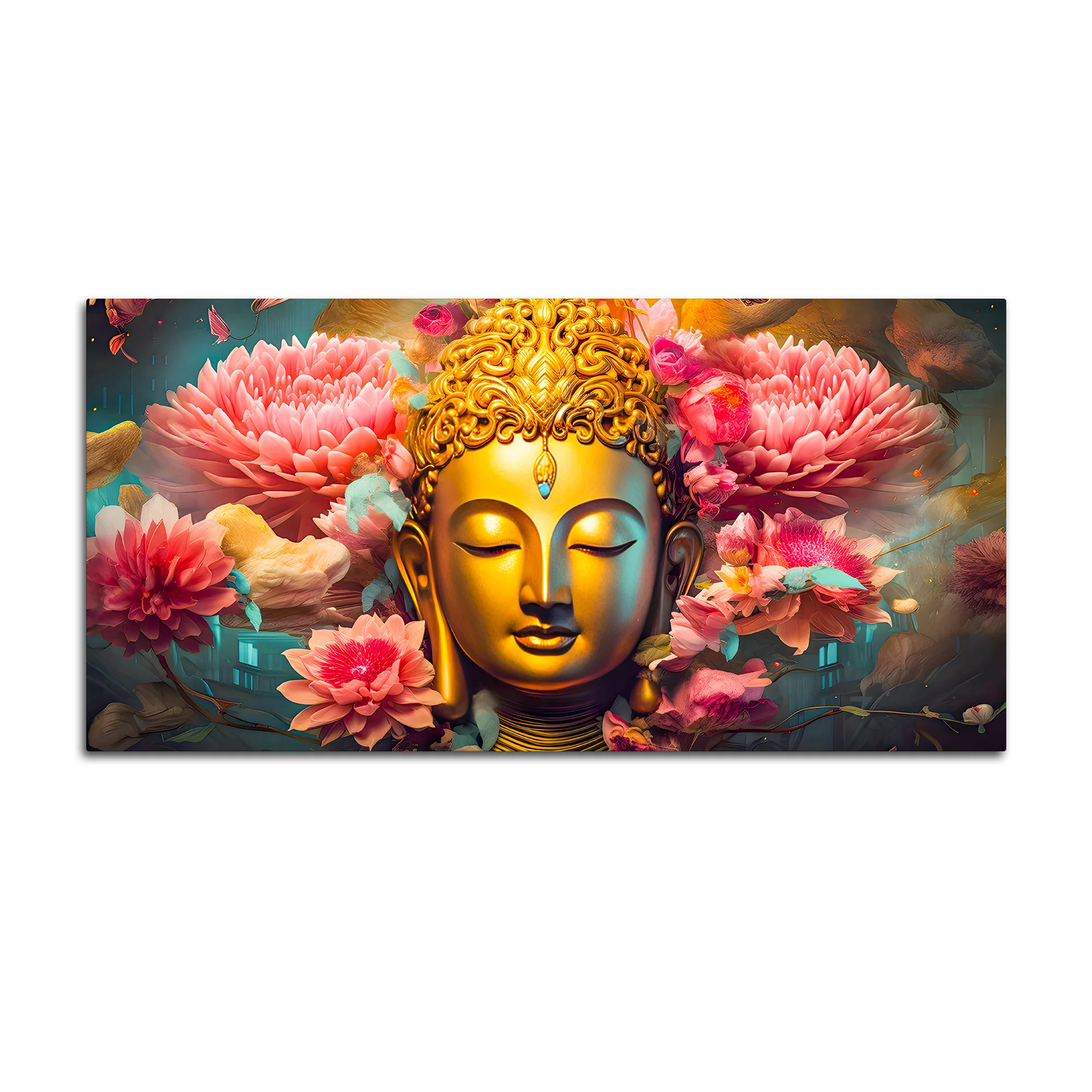 Peaceful Lord Buddha Wall Painting for Spiritual Home Decor - Image 4