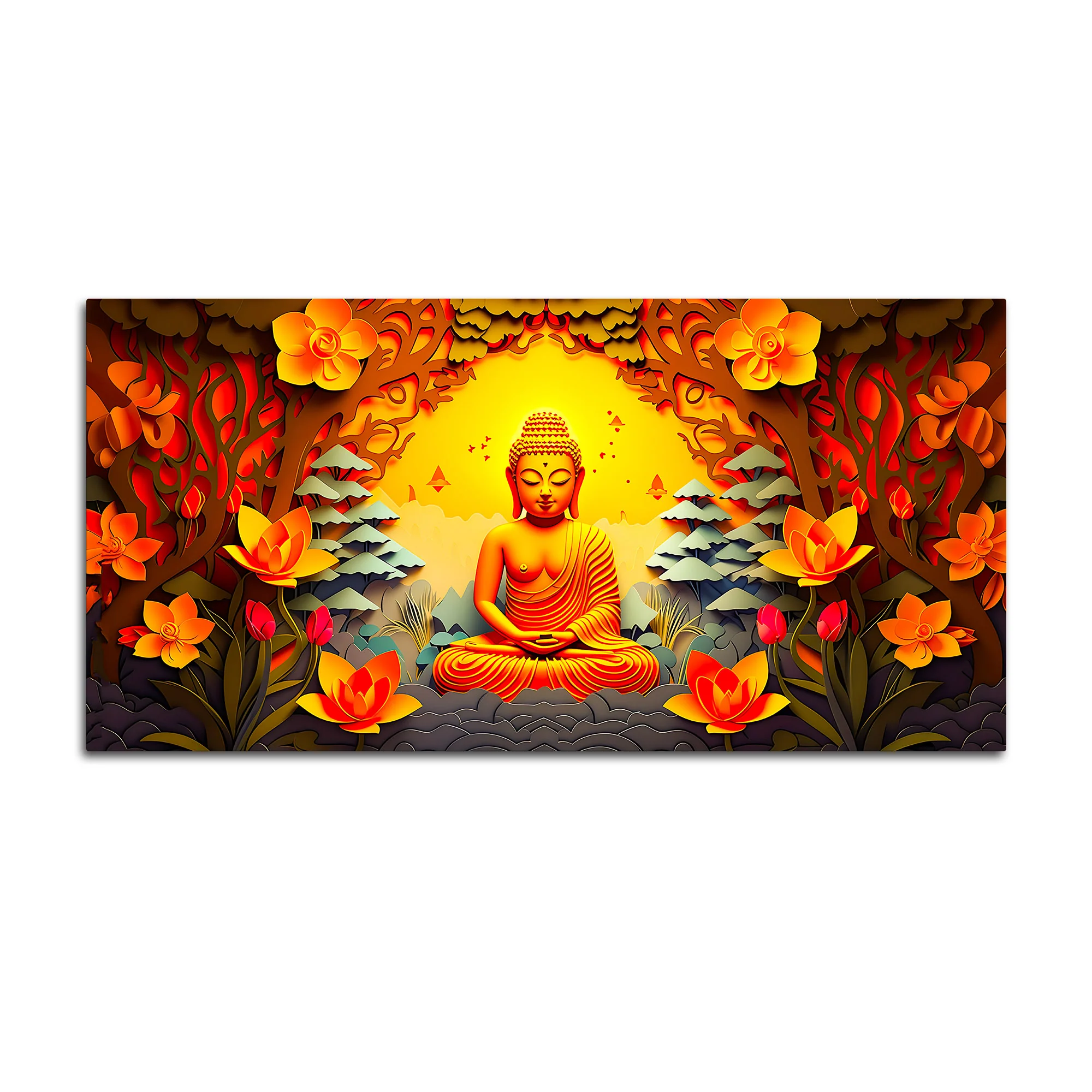 Peaceful Lord Buddha Wall Painting for Stylish Wall Décor - Image 4