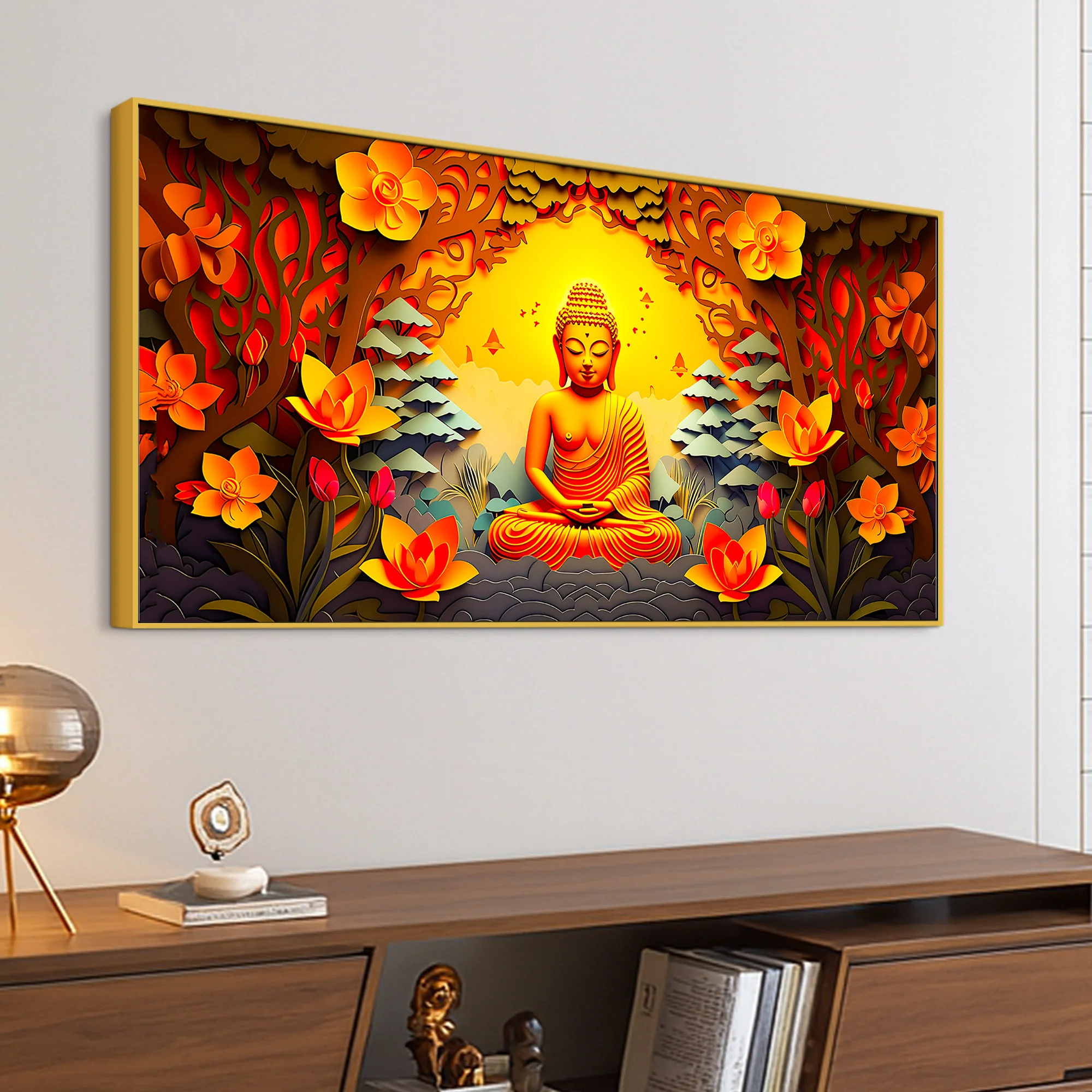 Peaceful Lord Buddha Wall Painting for Stylish Wall Décor - Image 5