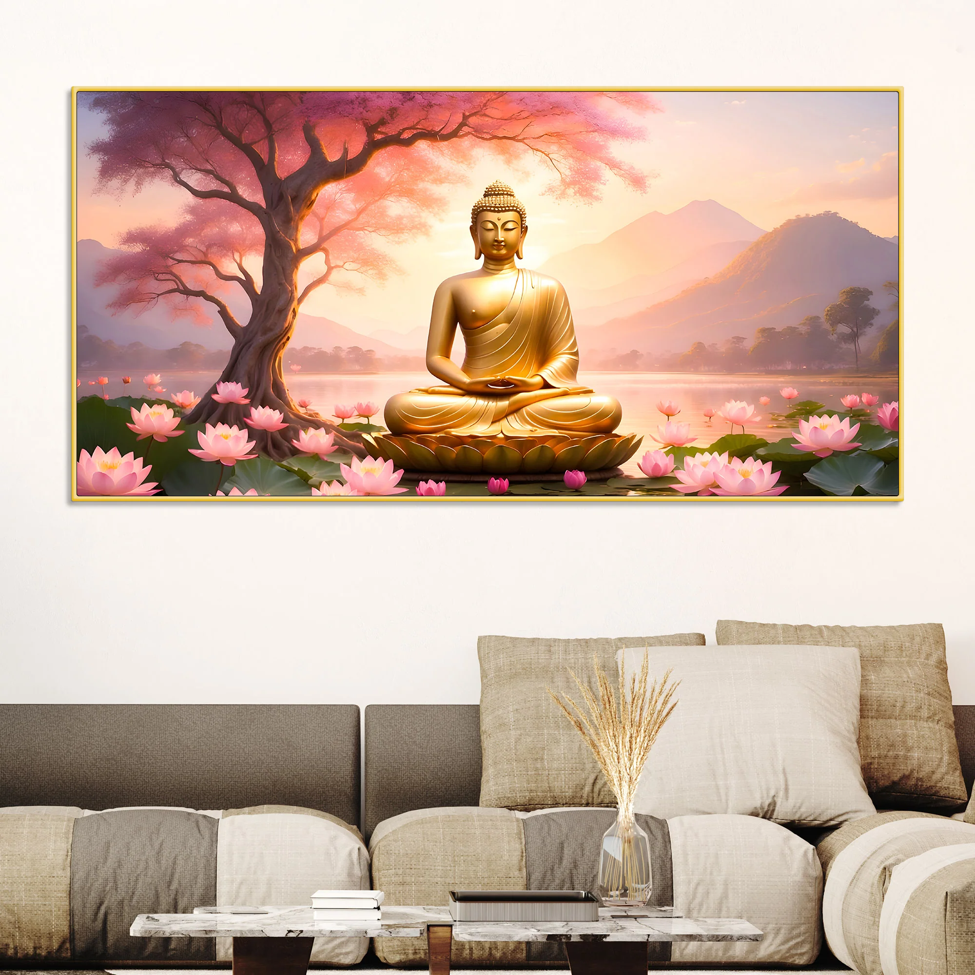 Peaceful Spiritual Buddha Decorative Painting for Home & Office - Image 2