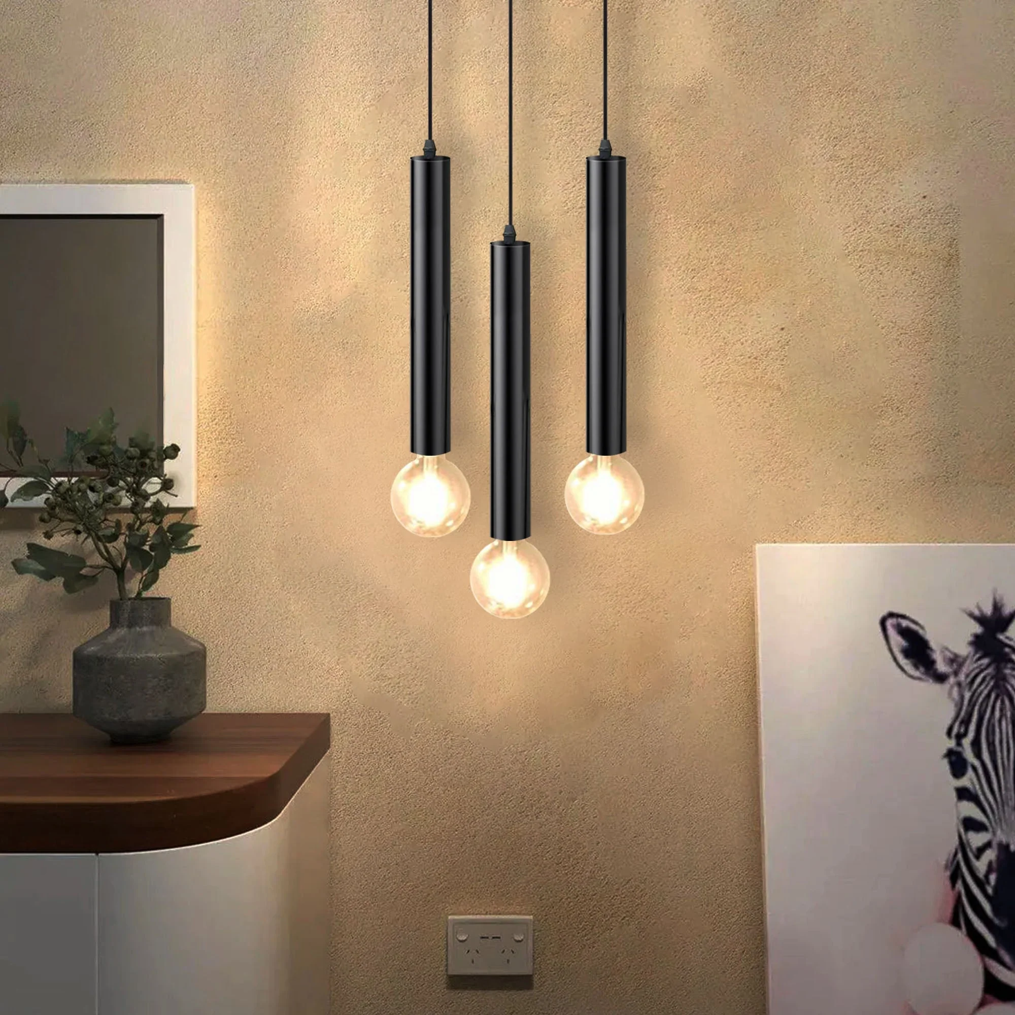 Pendant Ceiling Light Set of 3 Modern Look Ceiling Lamp For Home Decoration, Living Room - Image 2
