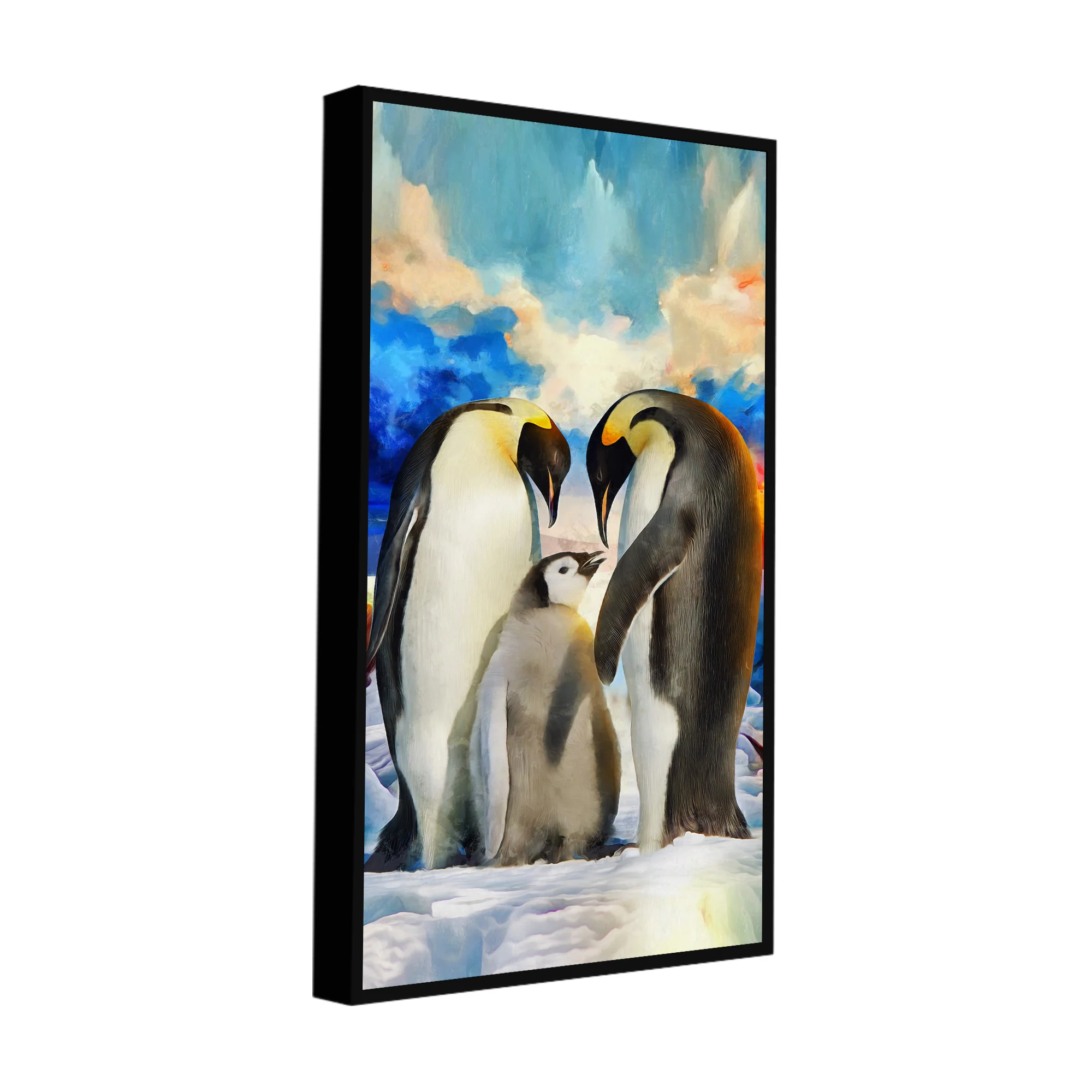 Penguins Family Canvas Wall Painting - Image 7