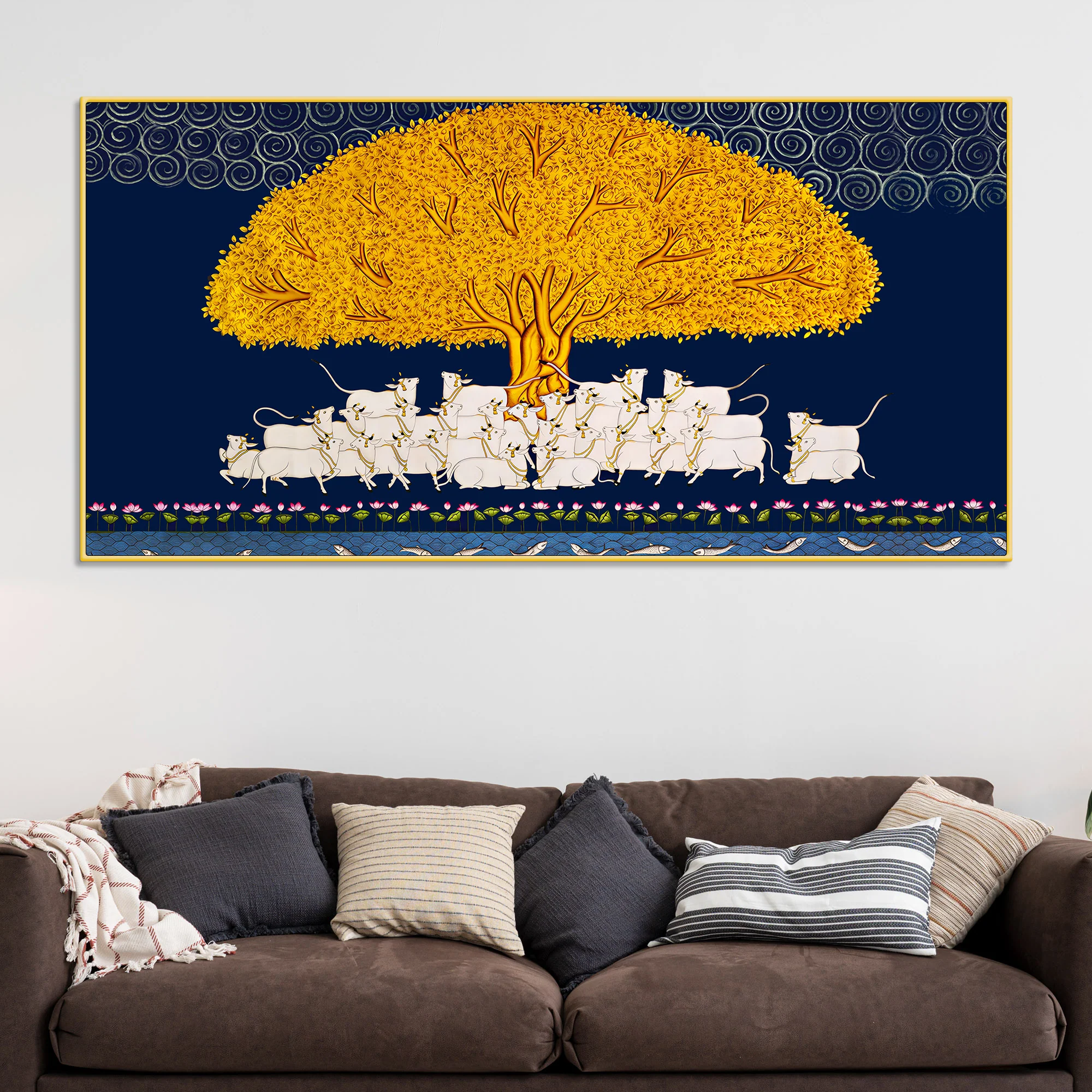 Pichwai Kalpavriksha Wall Painting | Positive Energy Home Decor Art - Image 2