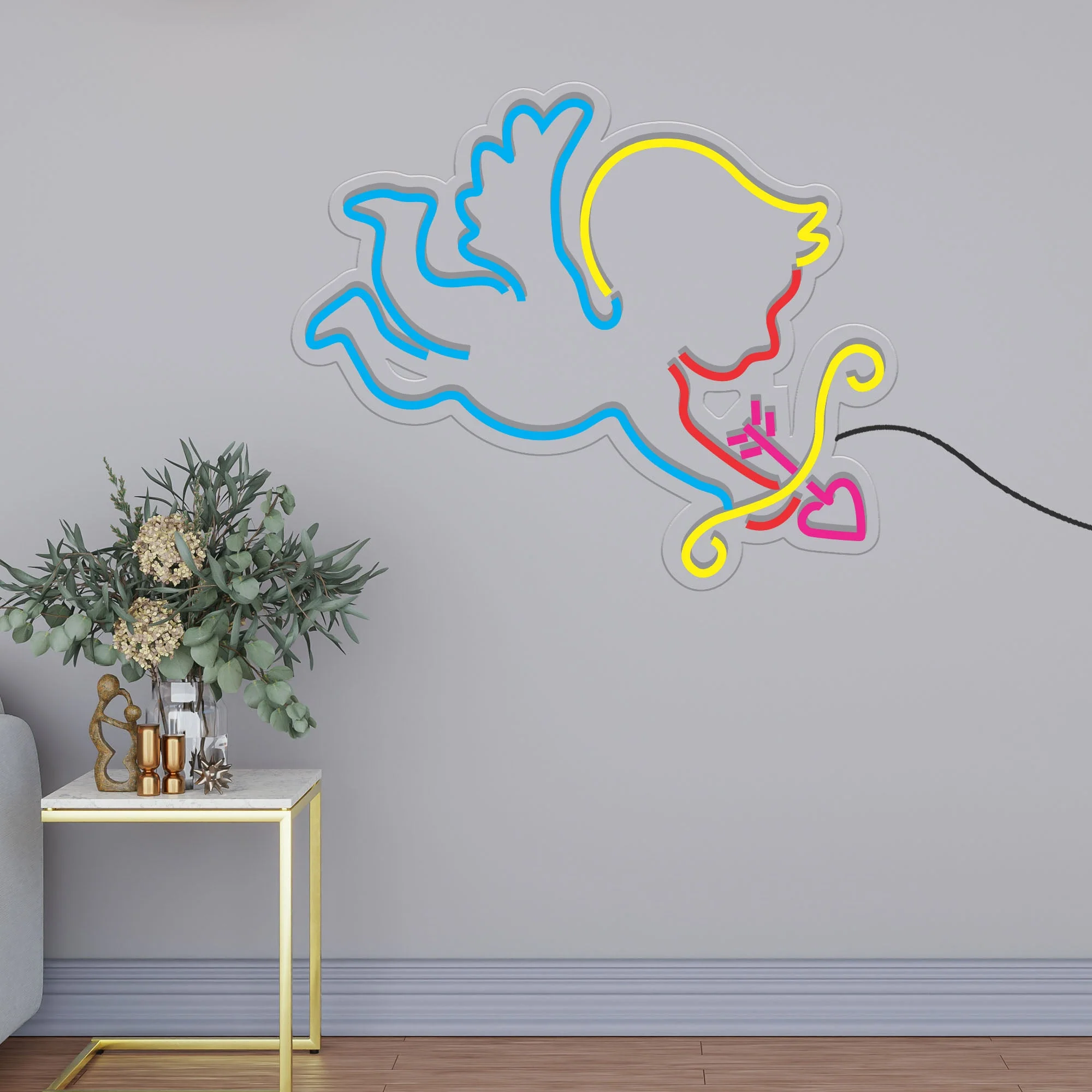 Playing Cupid Neon Sign LED Light - Image 2
