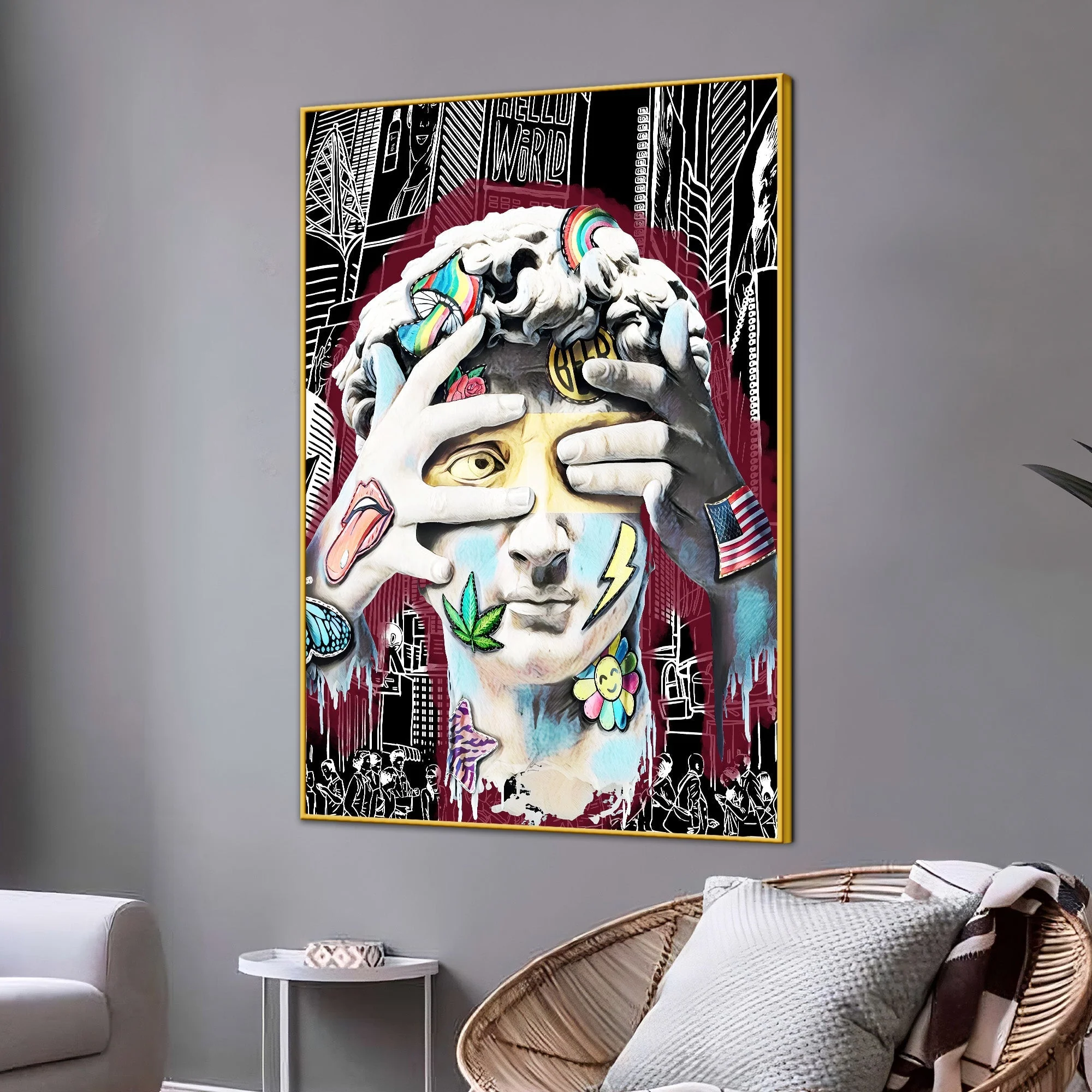 Pop Art Savio Cotton Canvas Wall Painting - Image 3