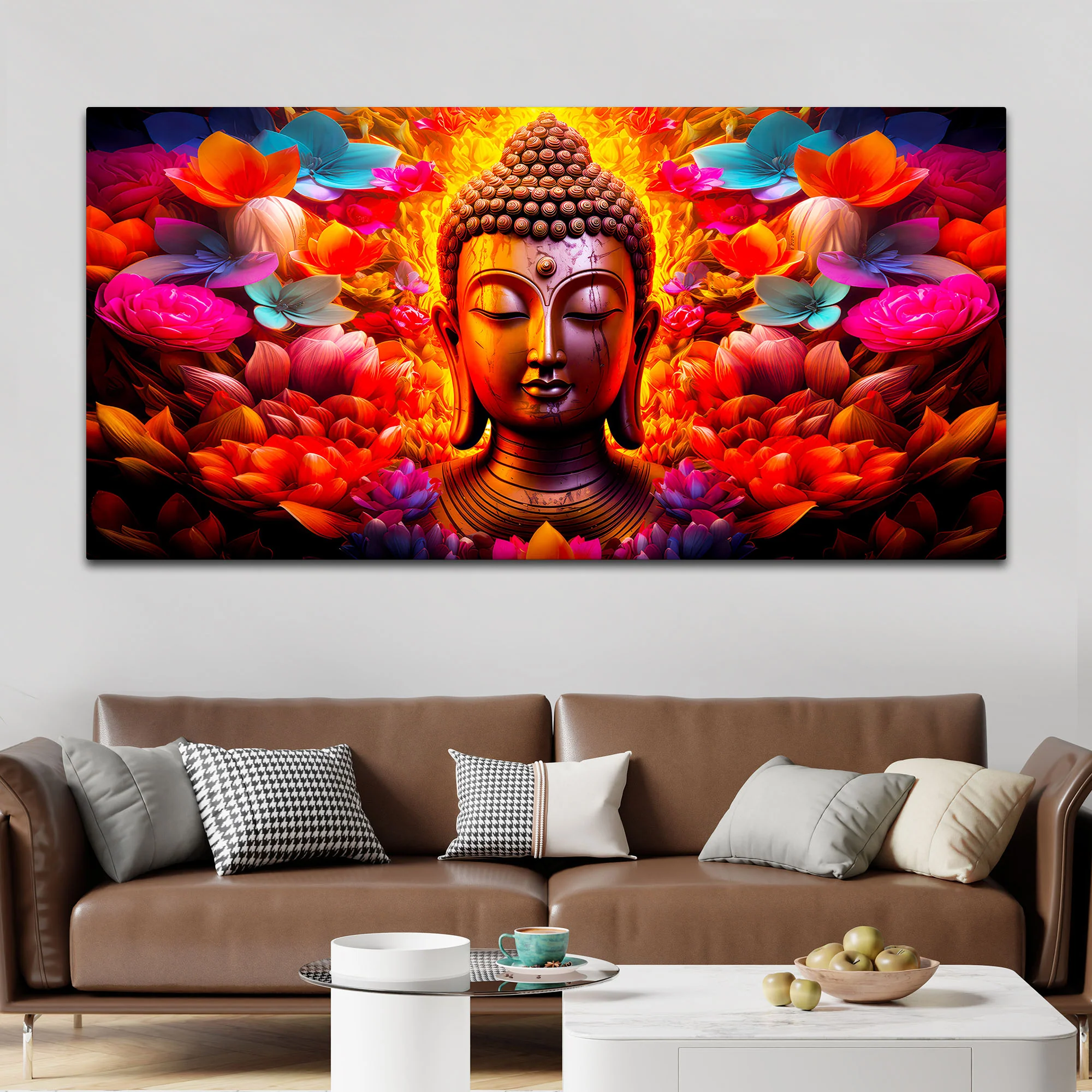 Positive Energy Buddha Wall Painting for Modern Home Interior - Image 3