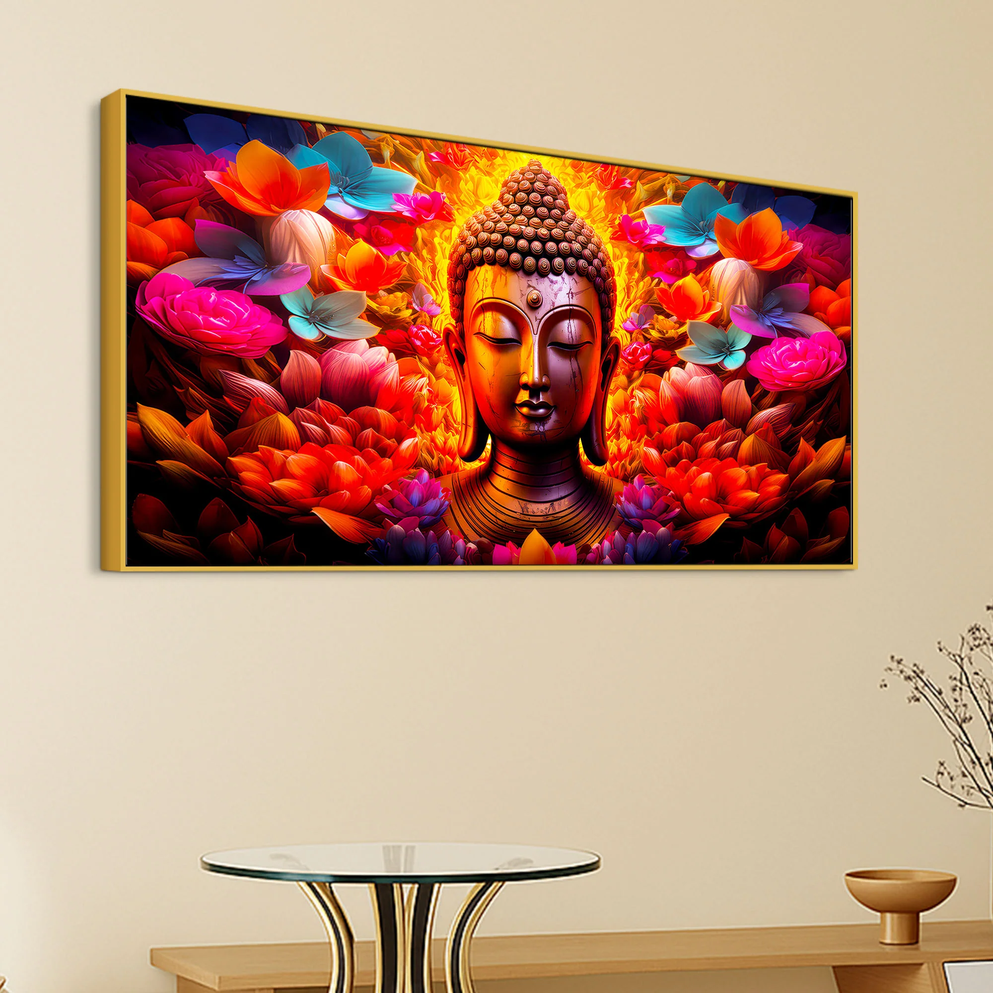 Positive Energy Buddha Wall Painting for Modern Home Interior - Image 5