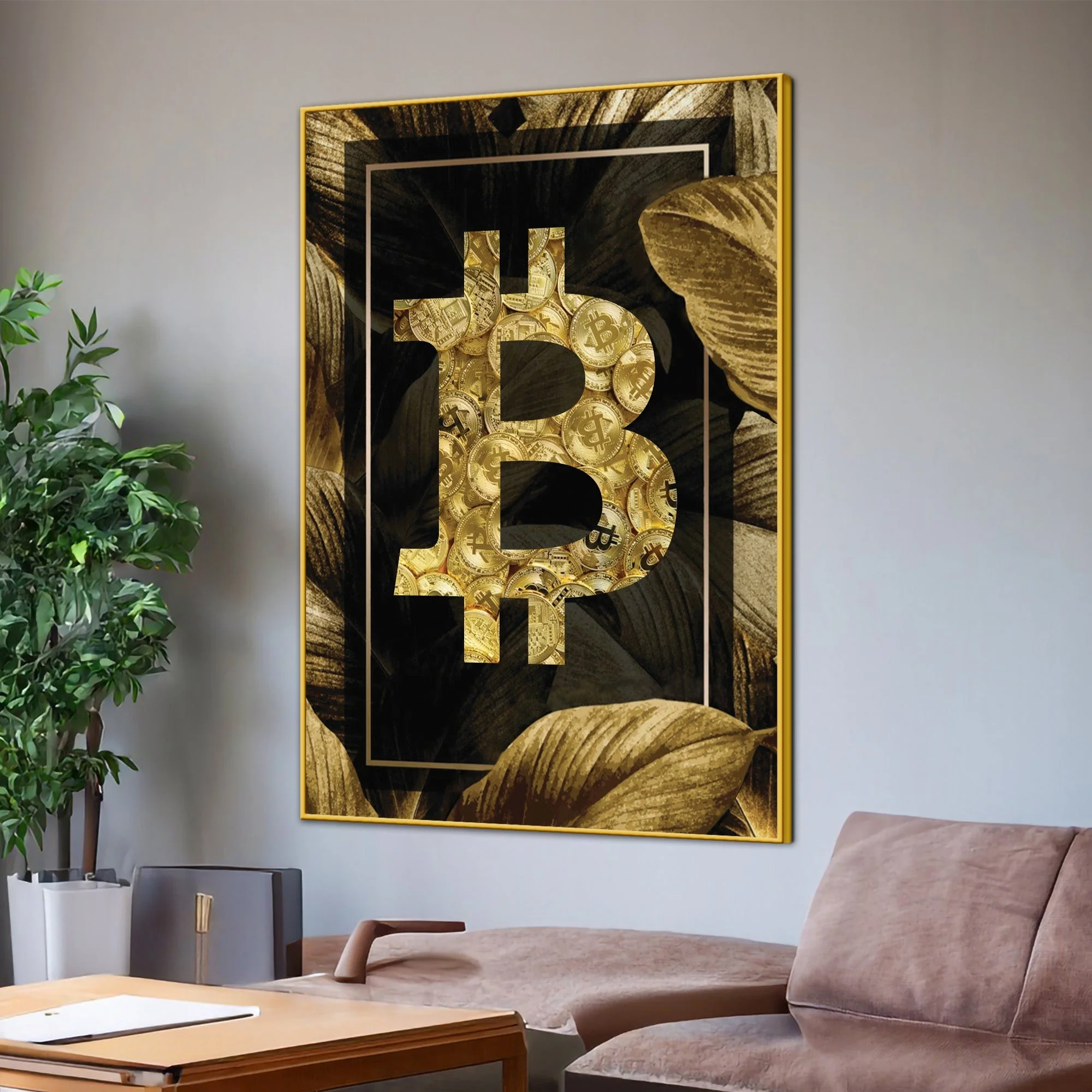 Power Of Bitcoin Cotton Canvas Wall Painting - Image 3