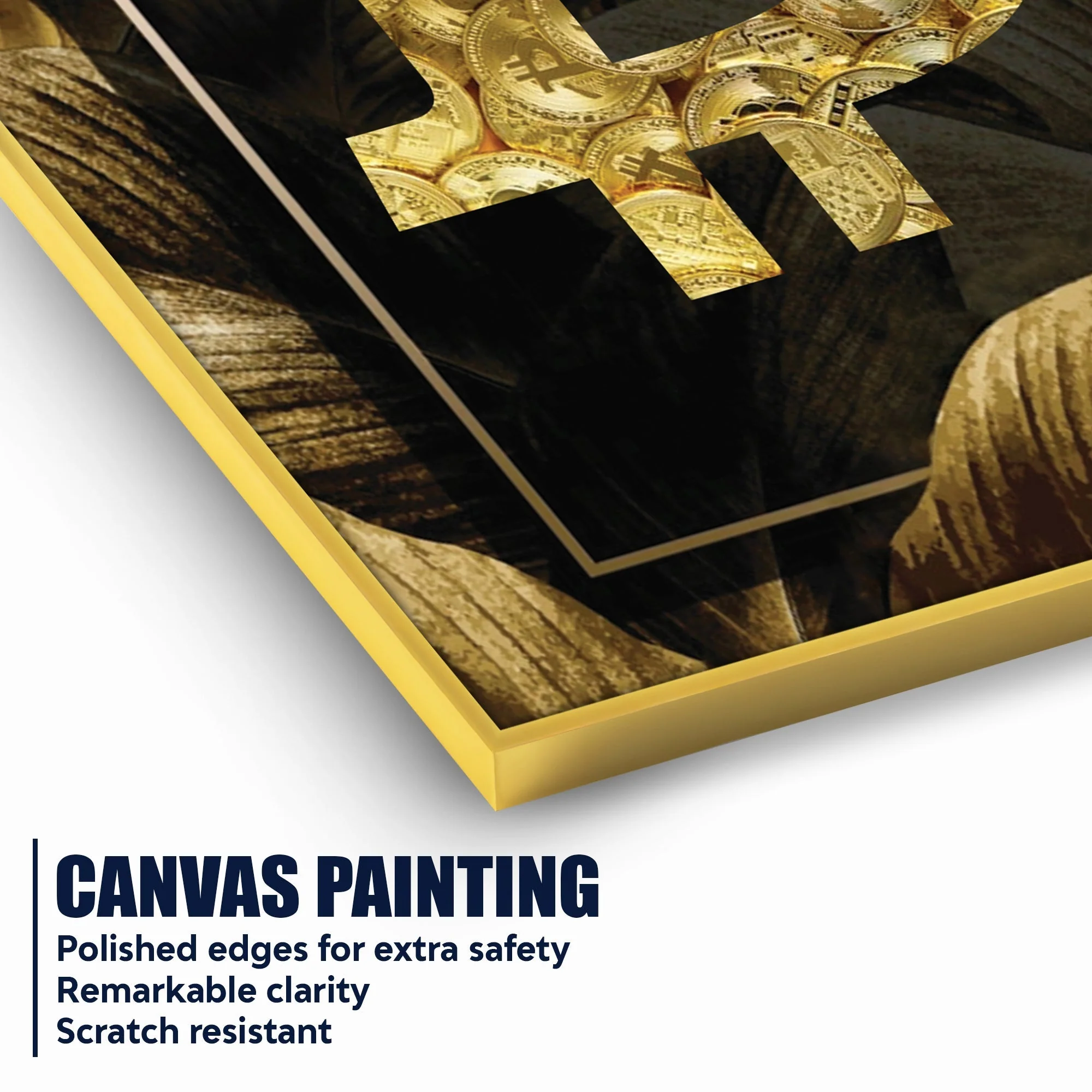 Power Of Bitcoin Cotton Canvas Wall Painting - Image 4