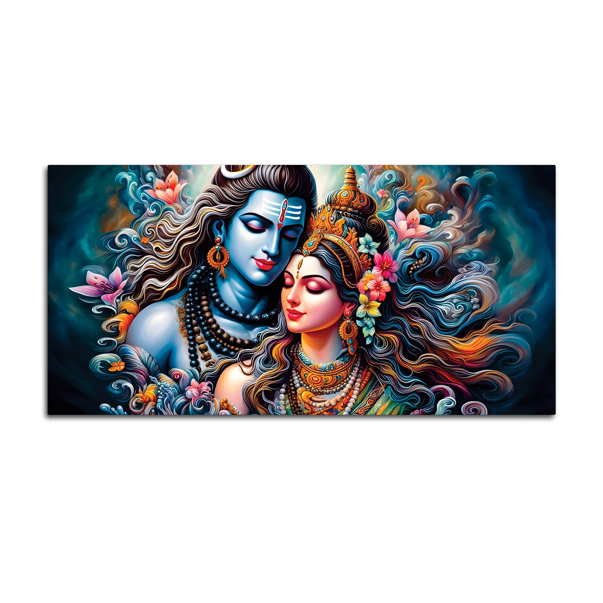 Powerful Mahadev Canvas Painting for Living Room Interior - Image 4