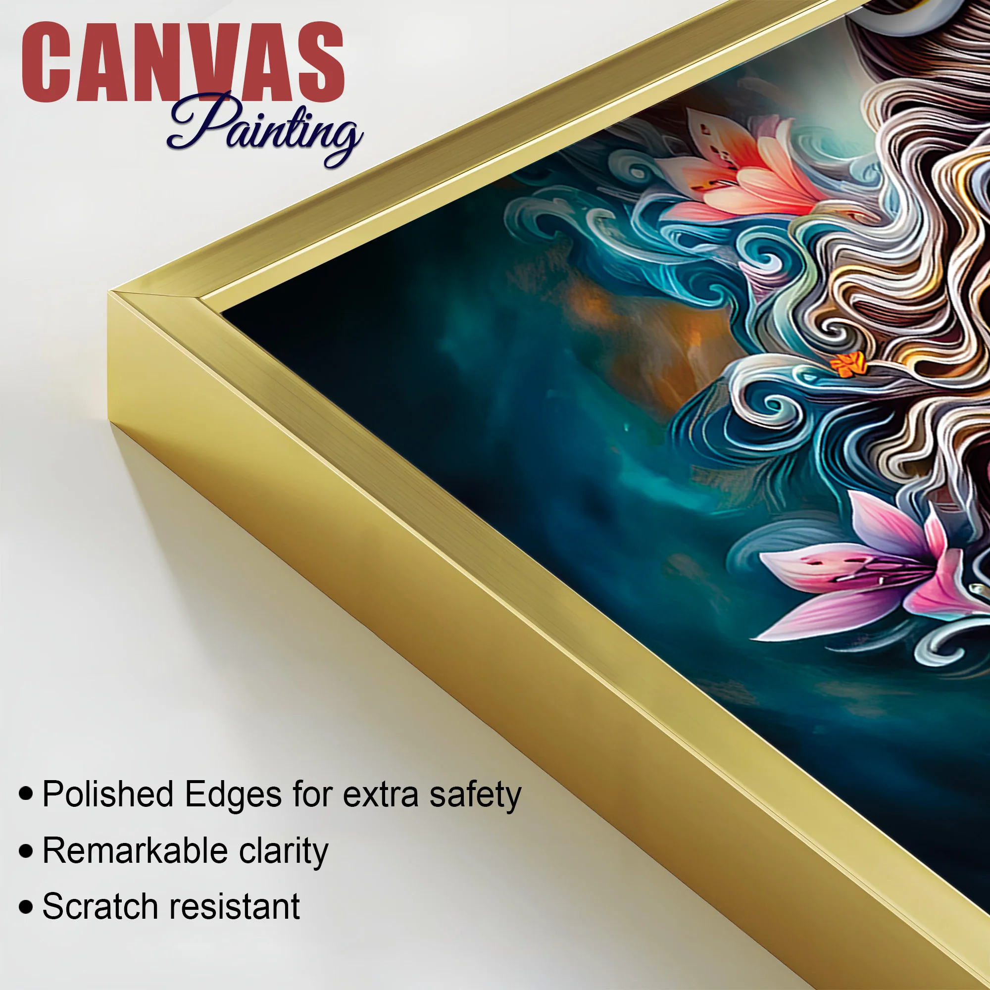 Powerful Mahadev Canvas Painting for Living Room Interior - Image 6