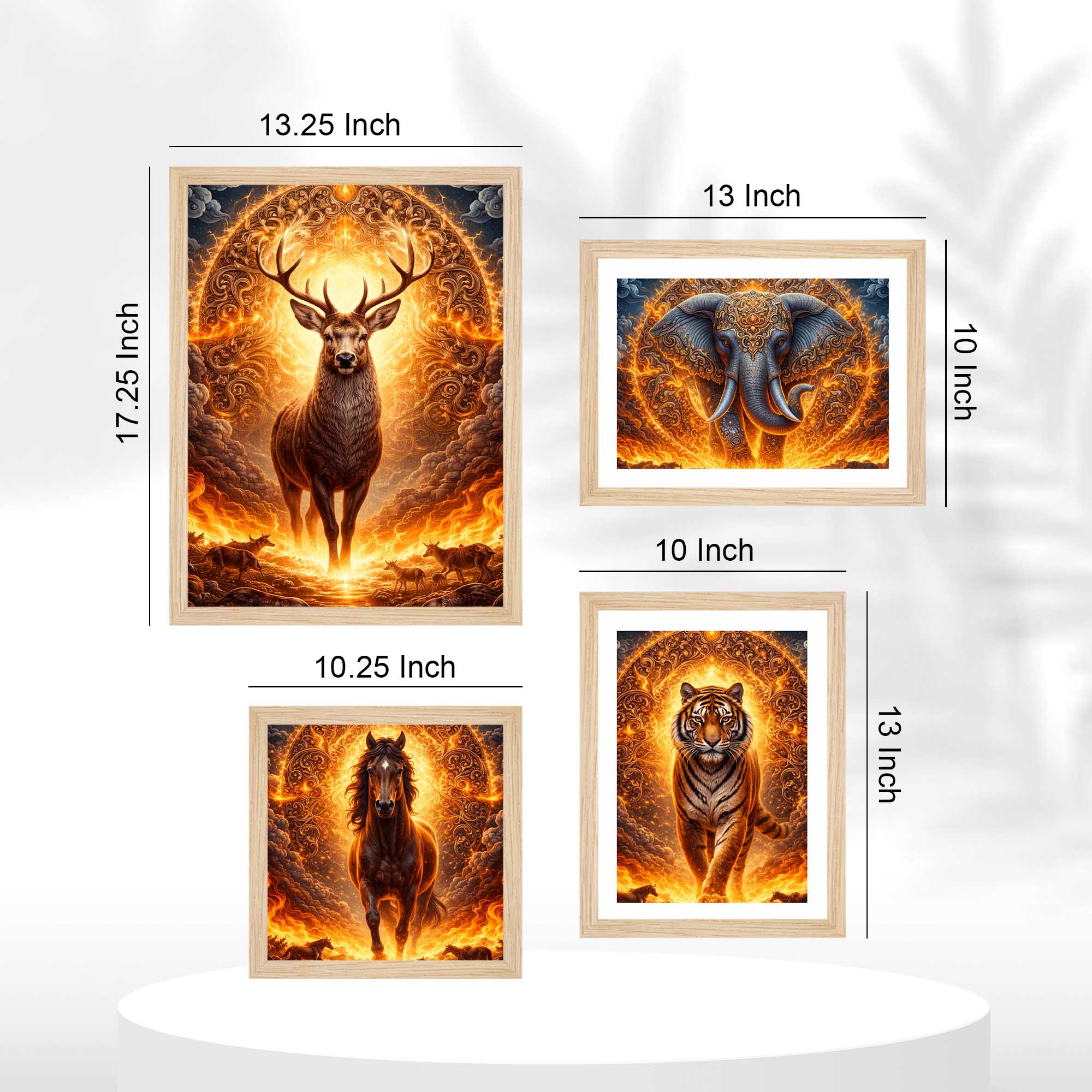 Powerful Wildlife Wall Frame Set of Four - Image 5