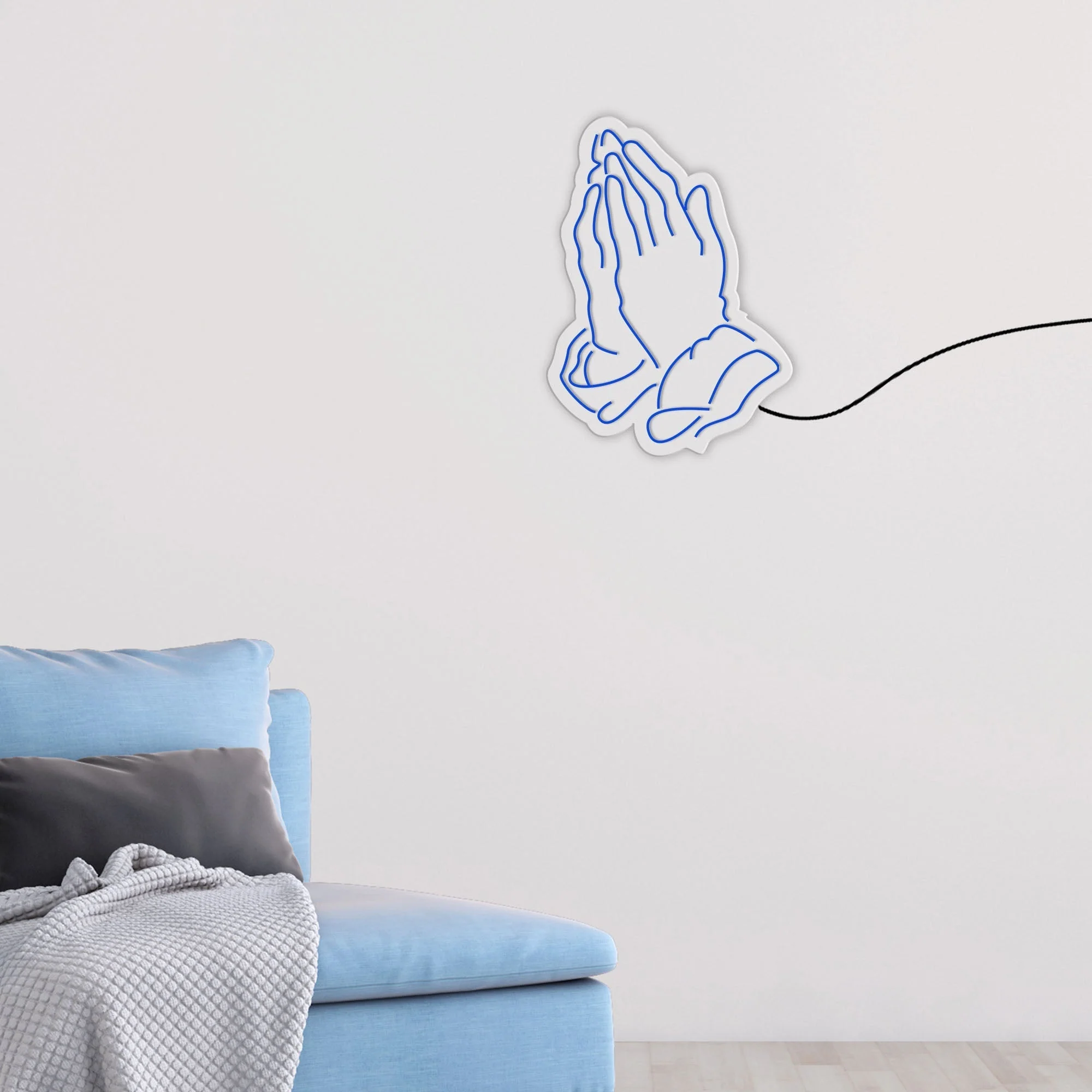 Praying Hand Neon Sign LED Light - Image 2