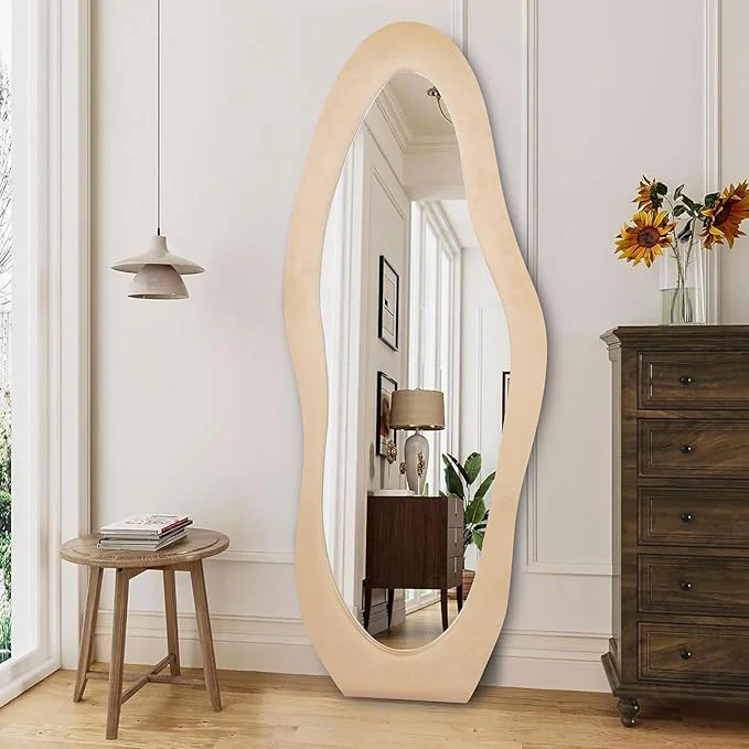 Premium Artistic Modern Asymmetrical Full Length Standing Mirror for Home & Studio – Luxury Standing Mirror - Image 6
