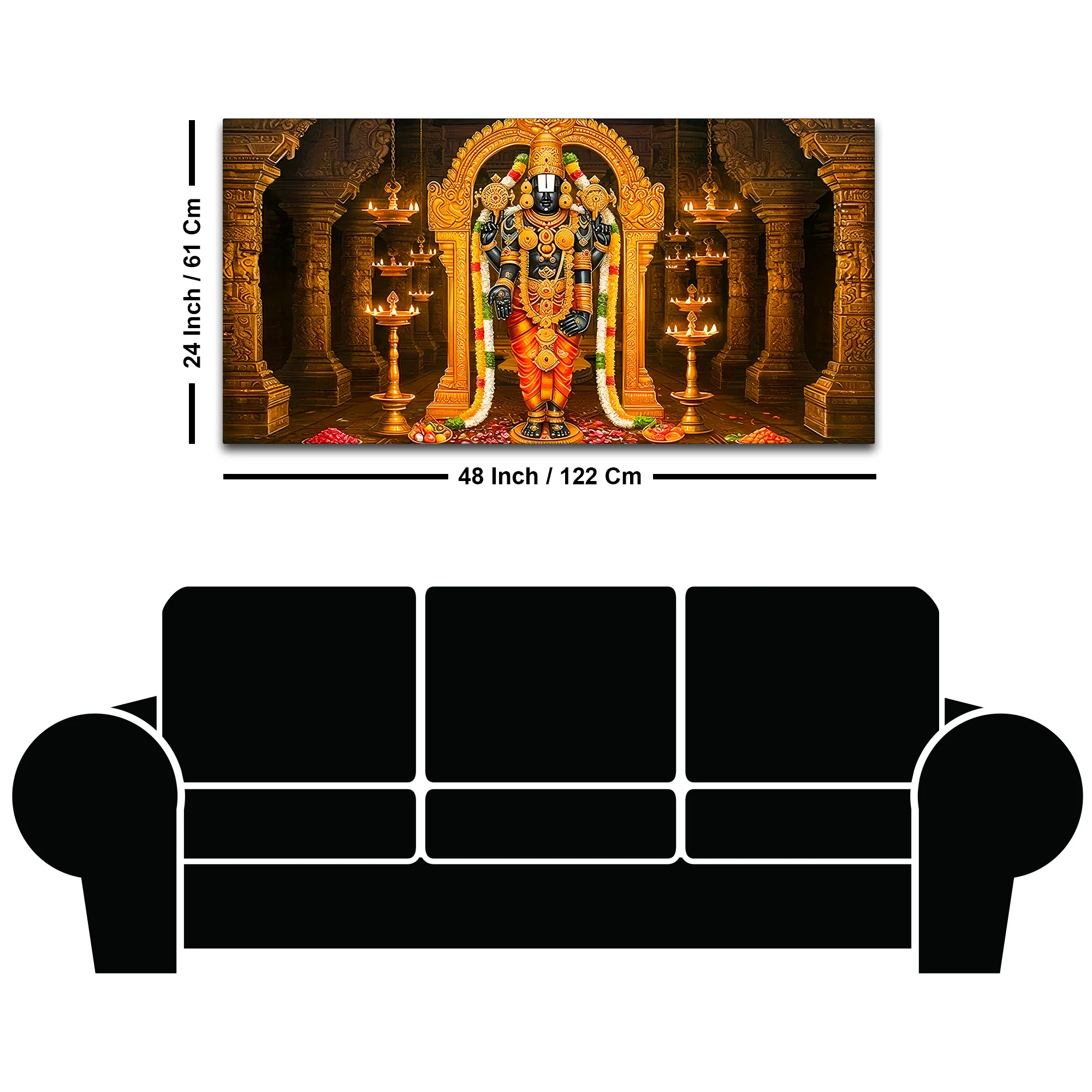 Premium Balaji Canvas Painting for Home Temple - Image 8