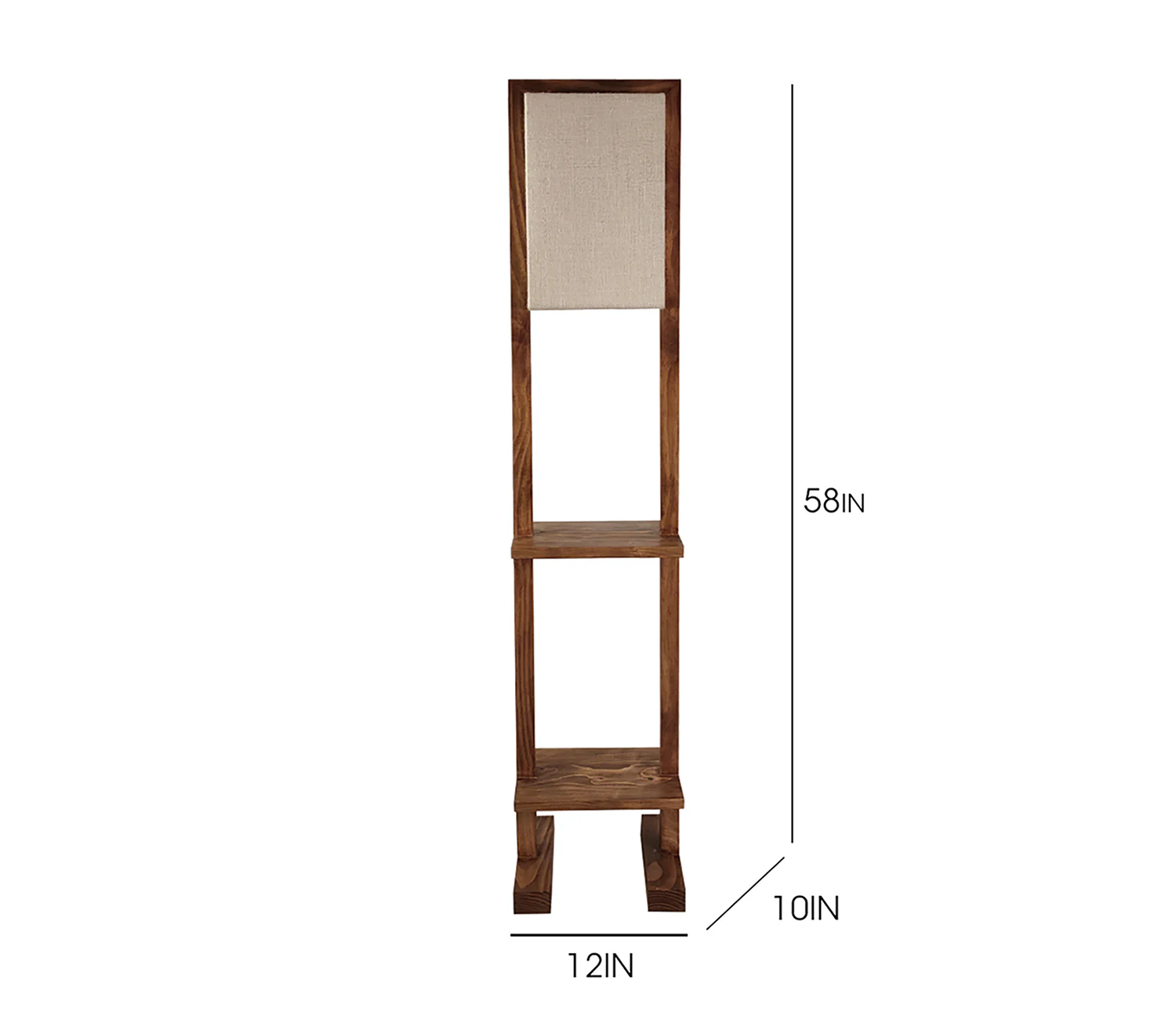Premium Biped Brown Artistic Wooden Floor Lamp - Image 10