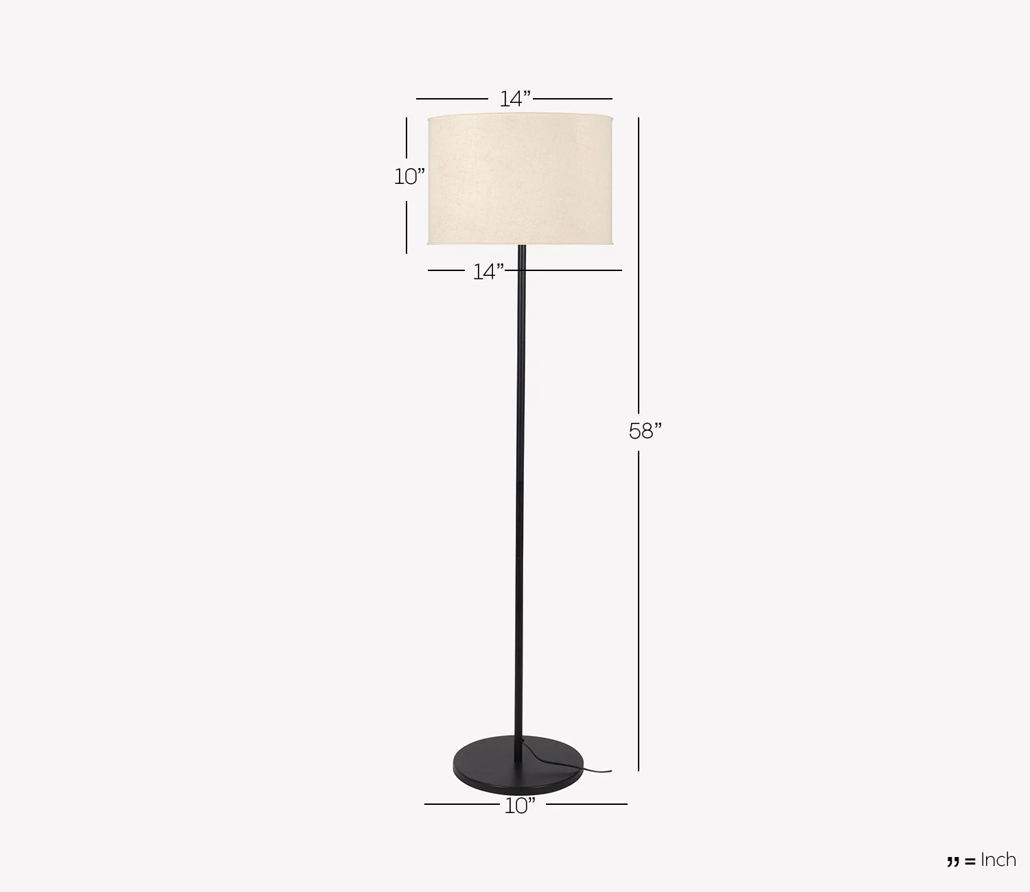 Premium Black Metal Finish Modern Sleek Floor Lamp - Image 4
