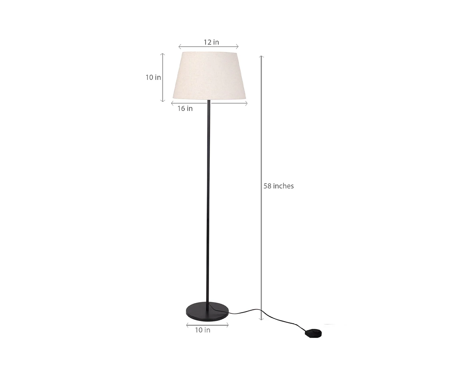 Premium Black Polished Modern Metal Sleek Floor Lamp - Image 4