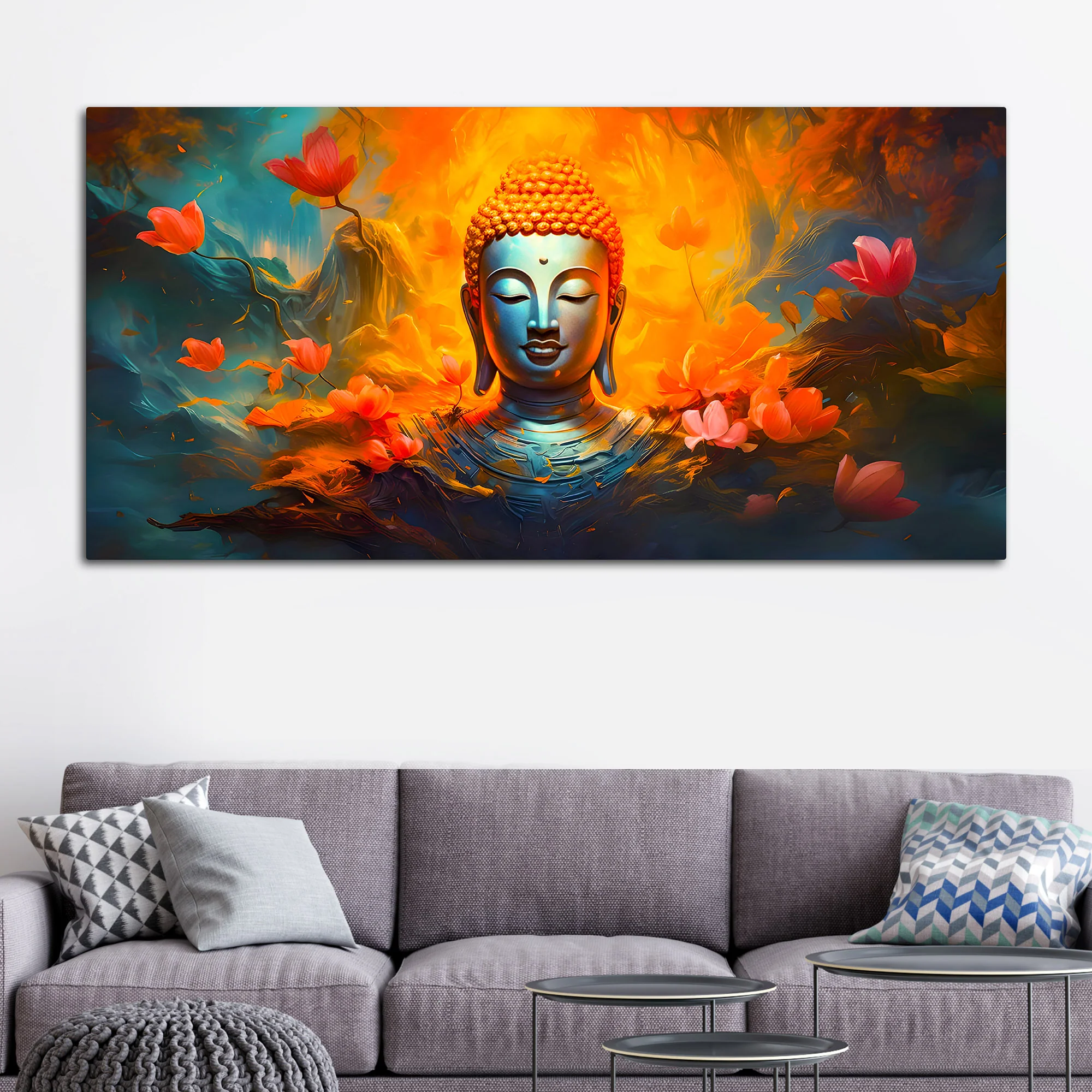 Premium Buddha Canvas Painting for Living Room Decoration - Image 3