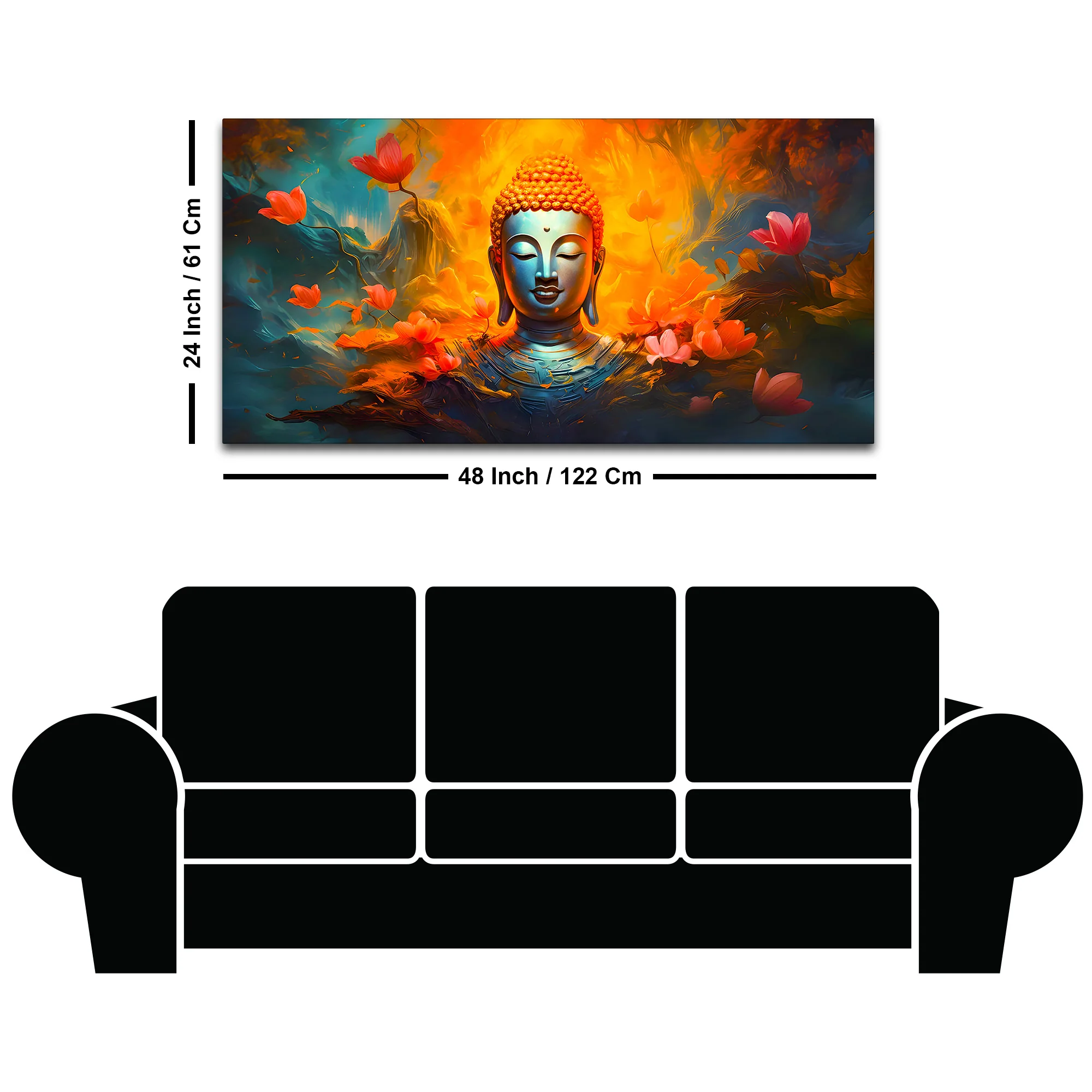 Premium Buddha Canvas Painting for Living Room Decoration - Image 8