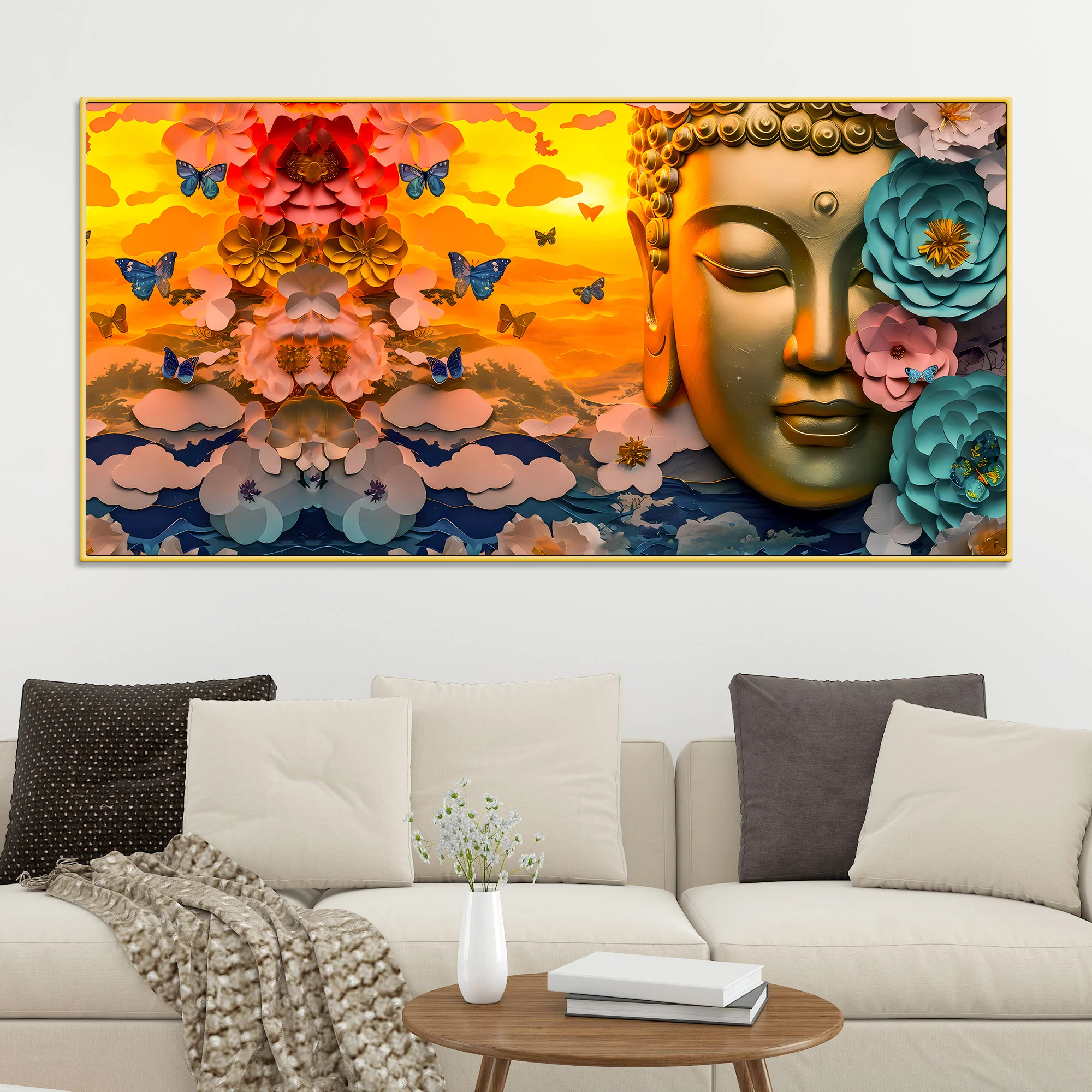 Premium Buddha Canvas Wall Painting for Elegant Home Decoration - Image 2