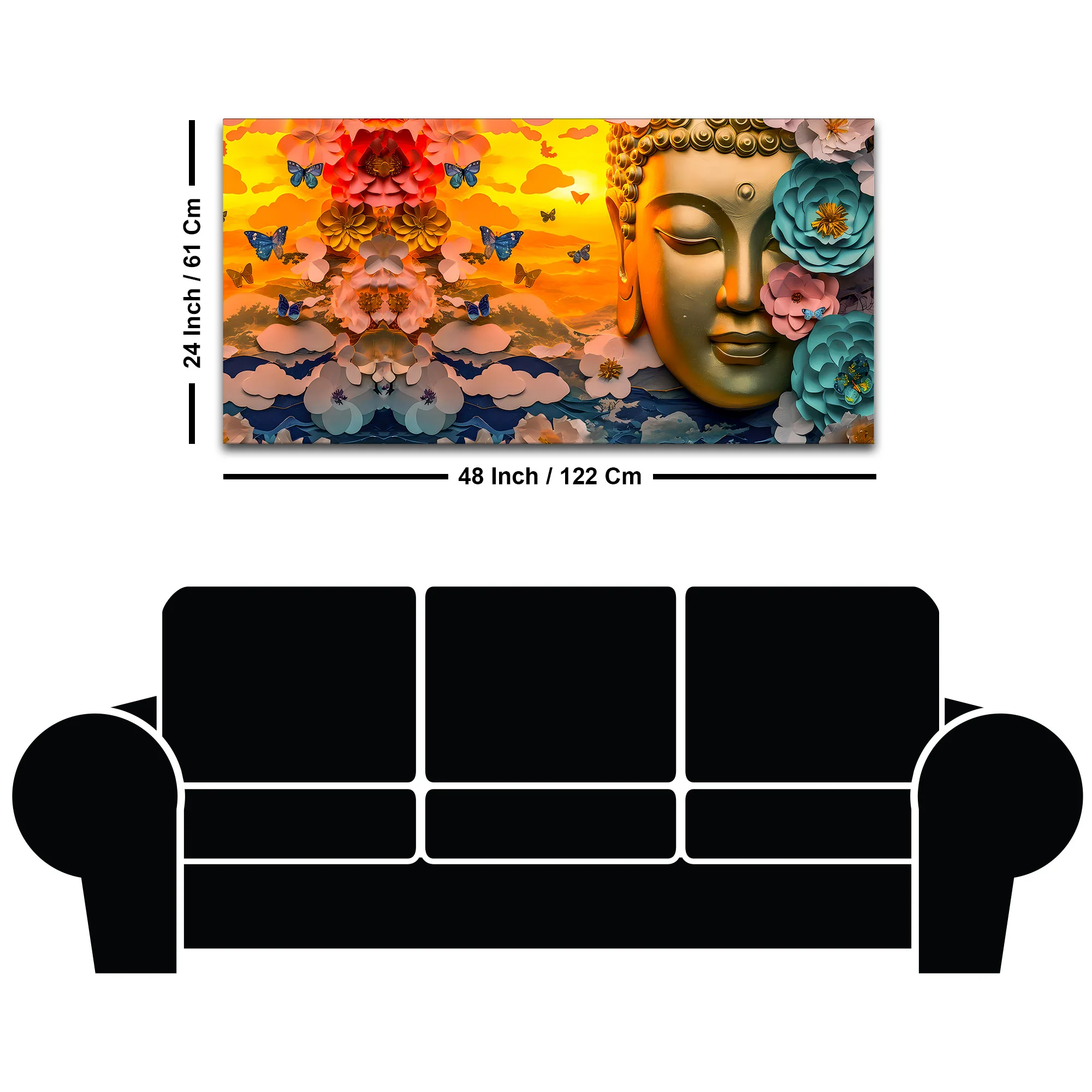 Premium Buddha Canvas Wall Painting for Elegant Home Decoration - Image 8