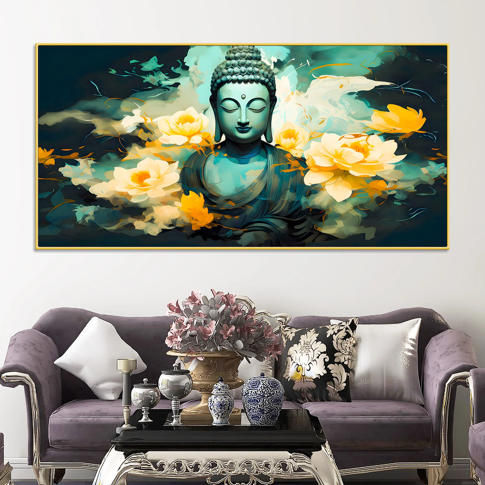 Premium Buddha Canvas Wall Painting for Home & Office