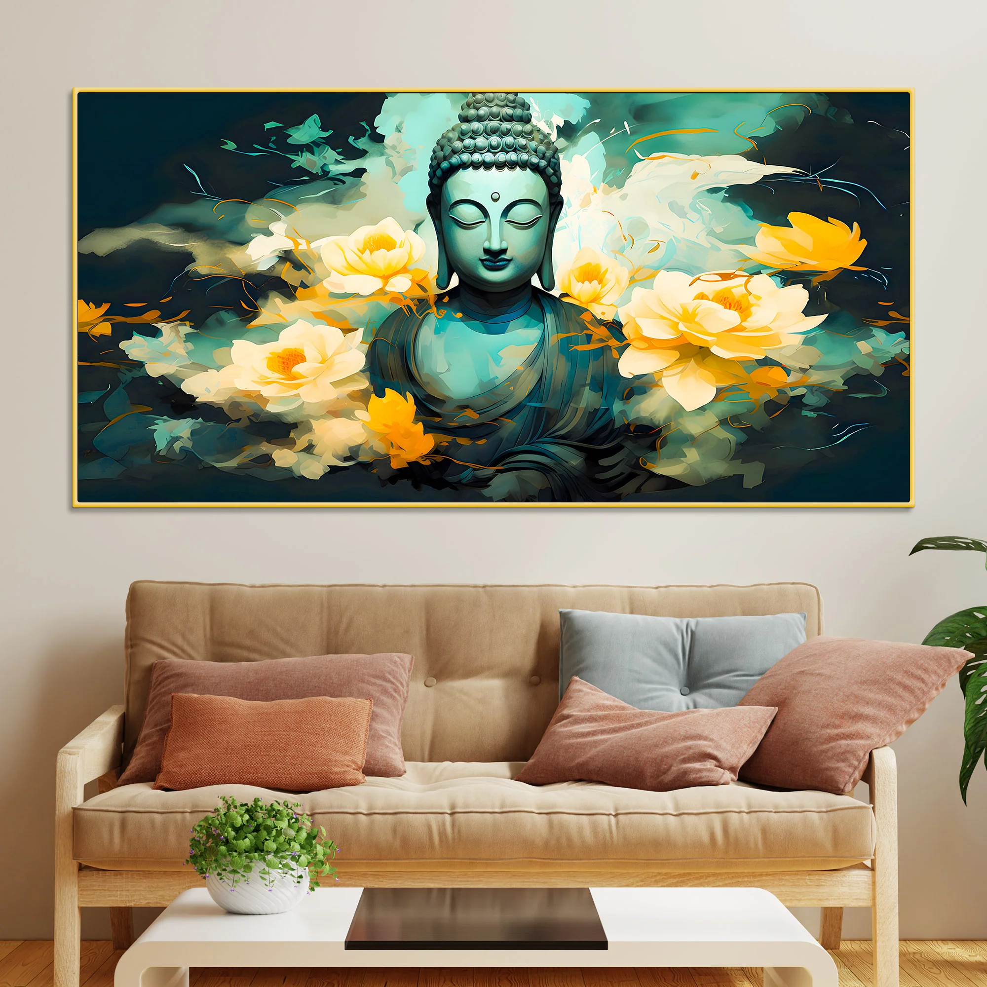 Premium Buddha Canvas Wall Painting for Home & Office - Image 2