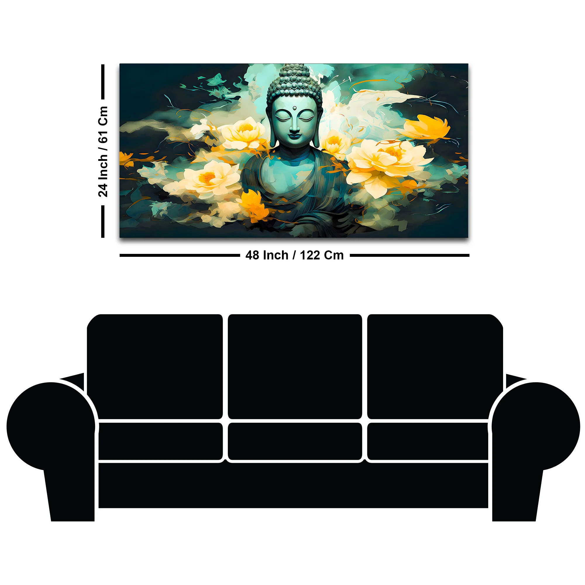 Premium Buddha Canvas Wall Painting for Home & Office - Image 8