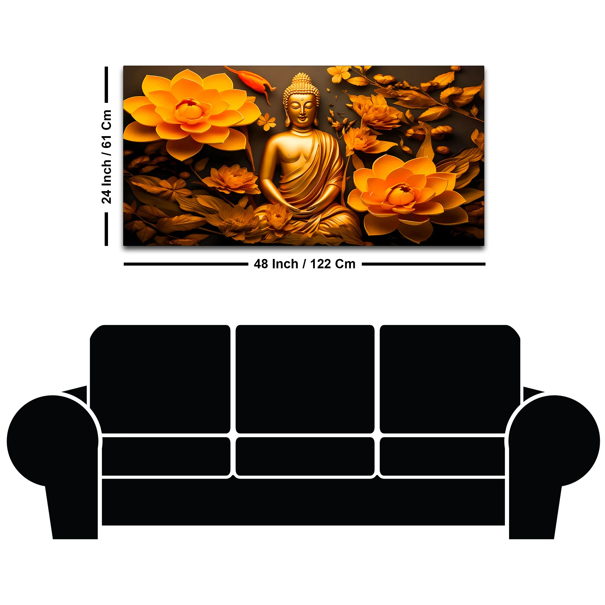 Premium Buddha Wall Canvas Décor Painting for Peaceful Homes - Image 8