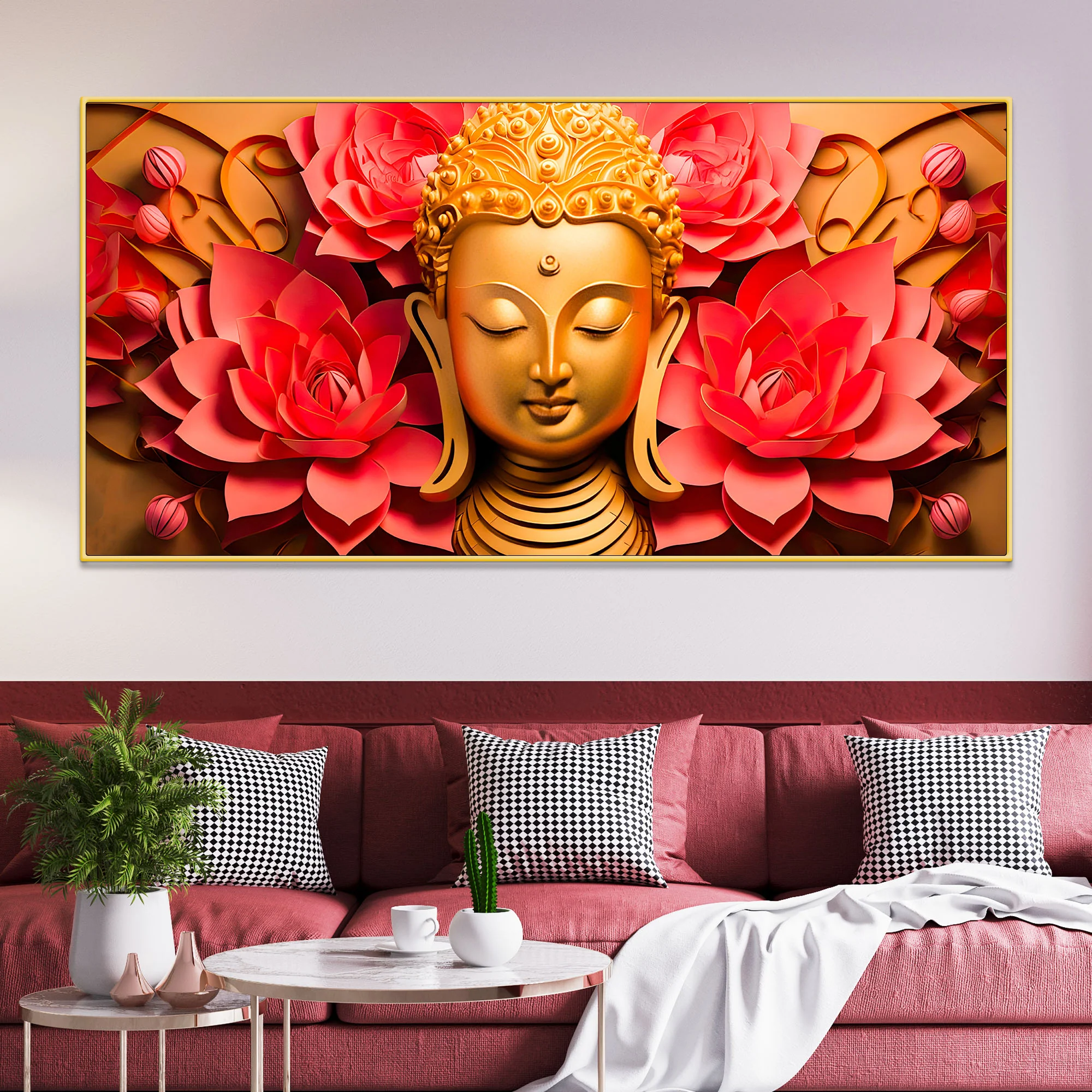 Premium Buddha Wall Canvas Painting for Peaceful Home Decor - Image 2