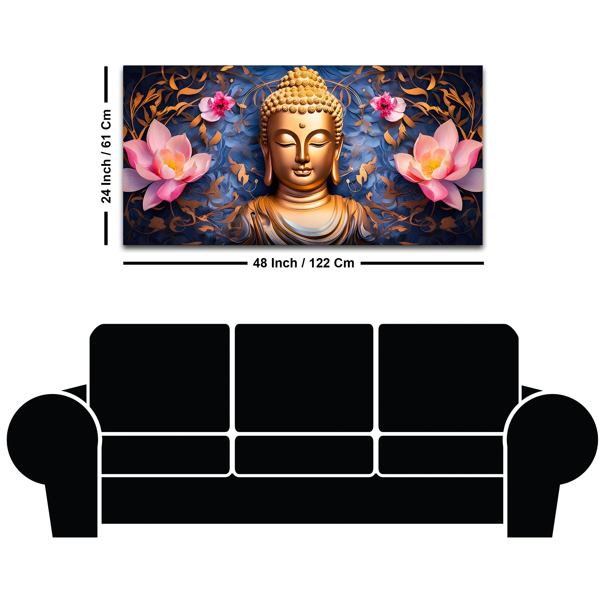 Premium Buddha Wall Painting for Bedroom Decoration - Image 8
