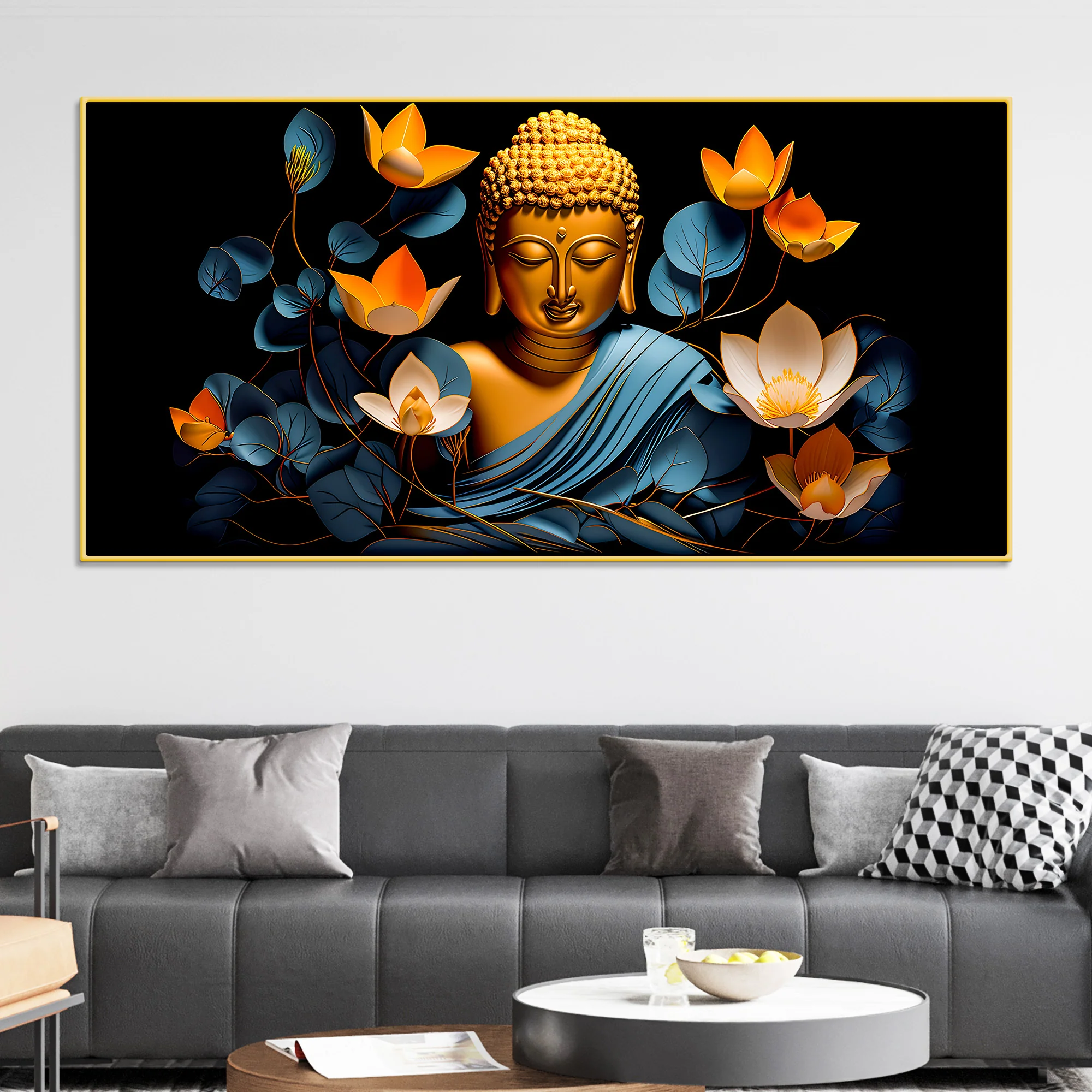 Premium Buddha Wall Painting for Calm & Peaceful Homes - Image 2