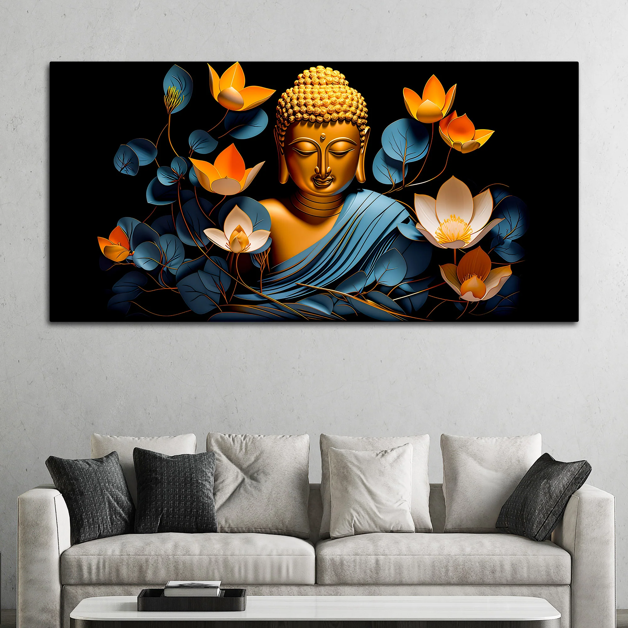 Premium Buddha Wall Painting for Calm & Peaceful Homes - Image 3