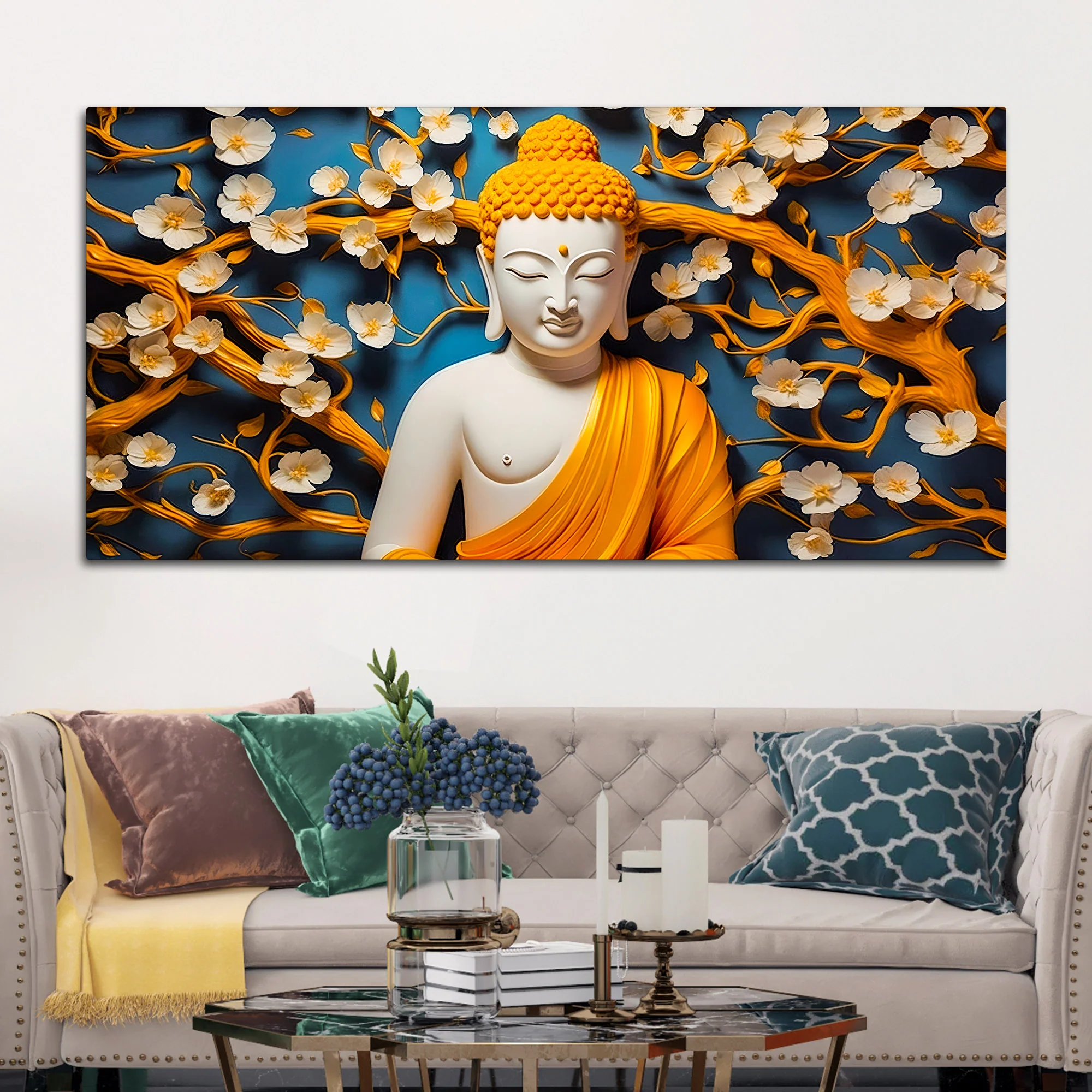Premium Buddha Wall Painting for Luxury Decoration - Image 3