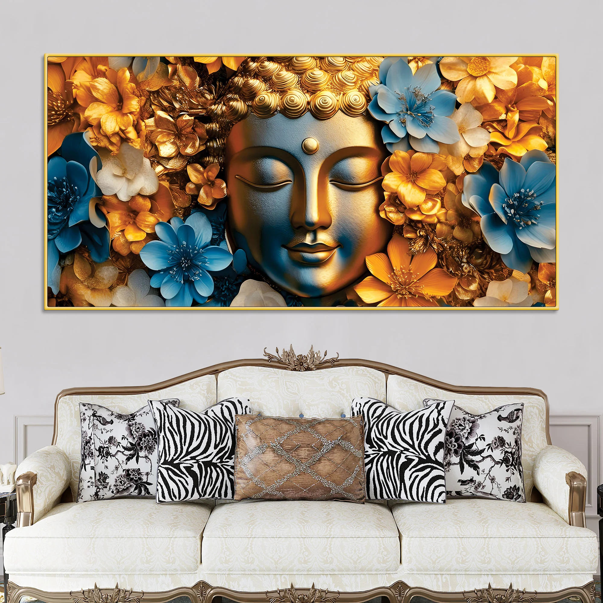 Premium Buddha Wall Painting for Wall Art Décor
