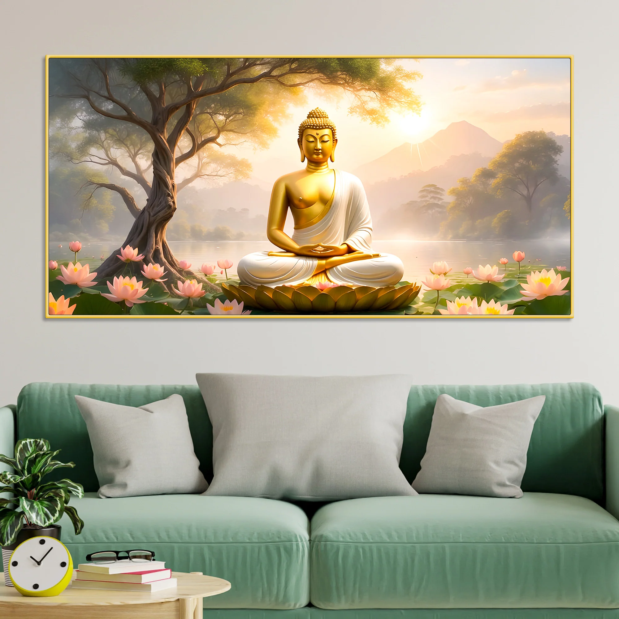 Premium Calm Buddha Wall Canvas Painting for Bedroom & Living Room - Image 2