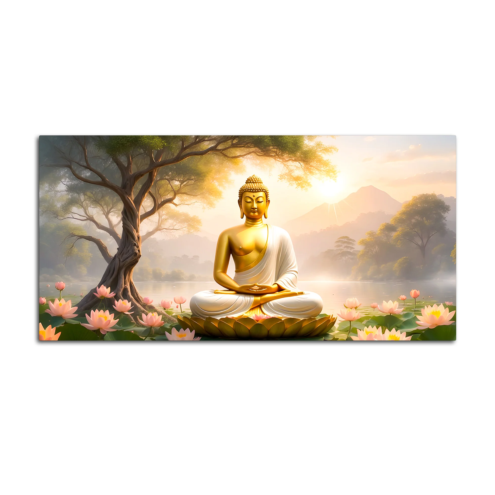 Premium Calm Buddha Wall Canvas Painting for Bedroom & Living Room - Image 4